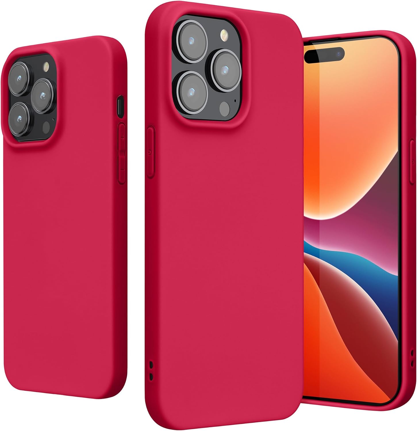 KW iPhone 15 Pro Λεπτή Θήκη Σιλικόνης TPU - Neon Pink - 61959.77