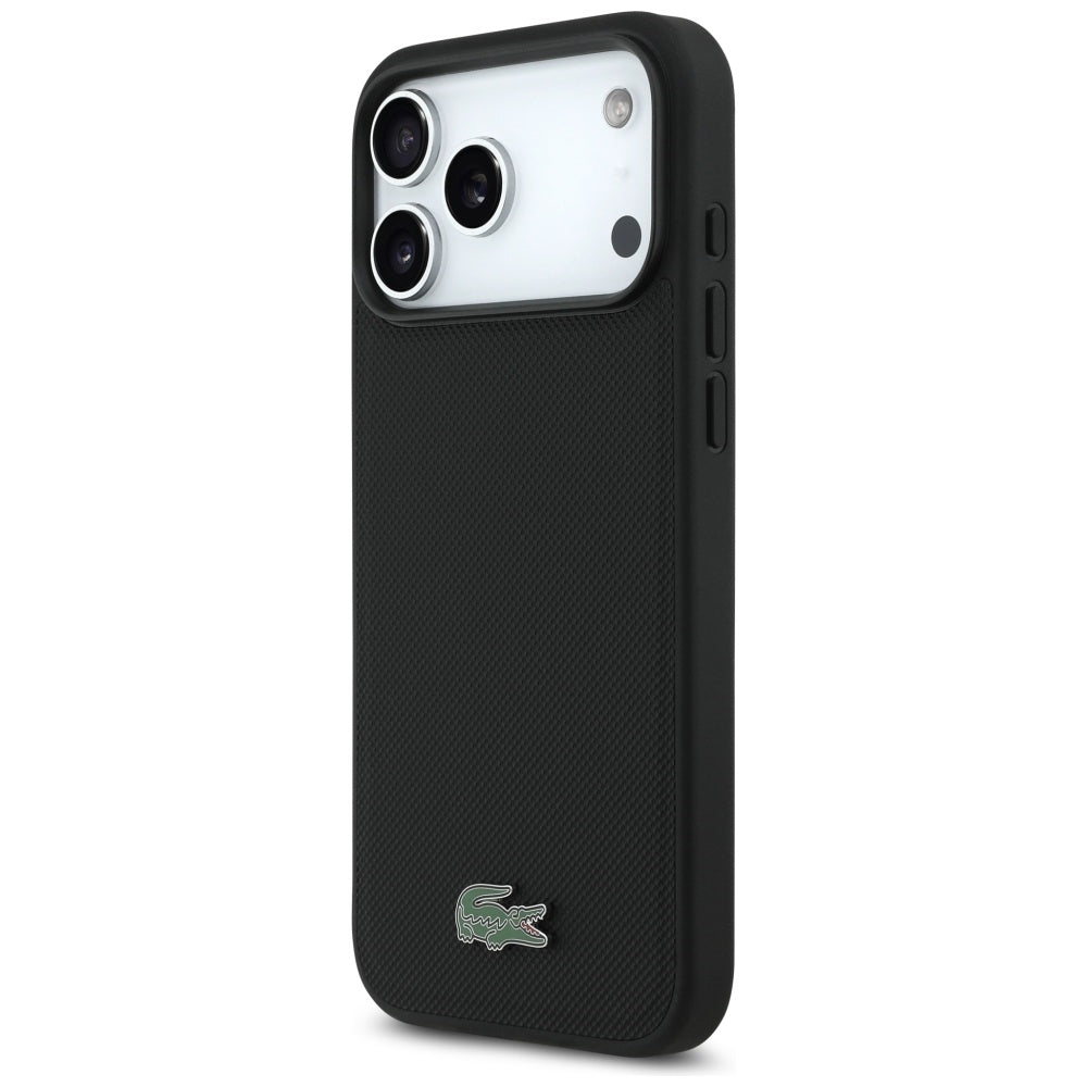 Lacoste iPhone 17 Pro Max - Petit Pique Lacquer Logo MagSafe - Σκληρή Θήκη με Πλαίσιο Σιλικόνης - Black
