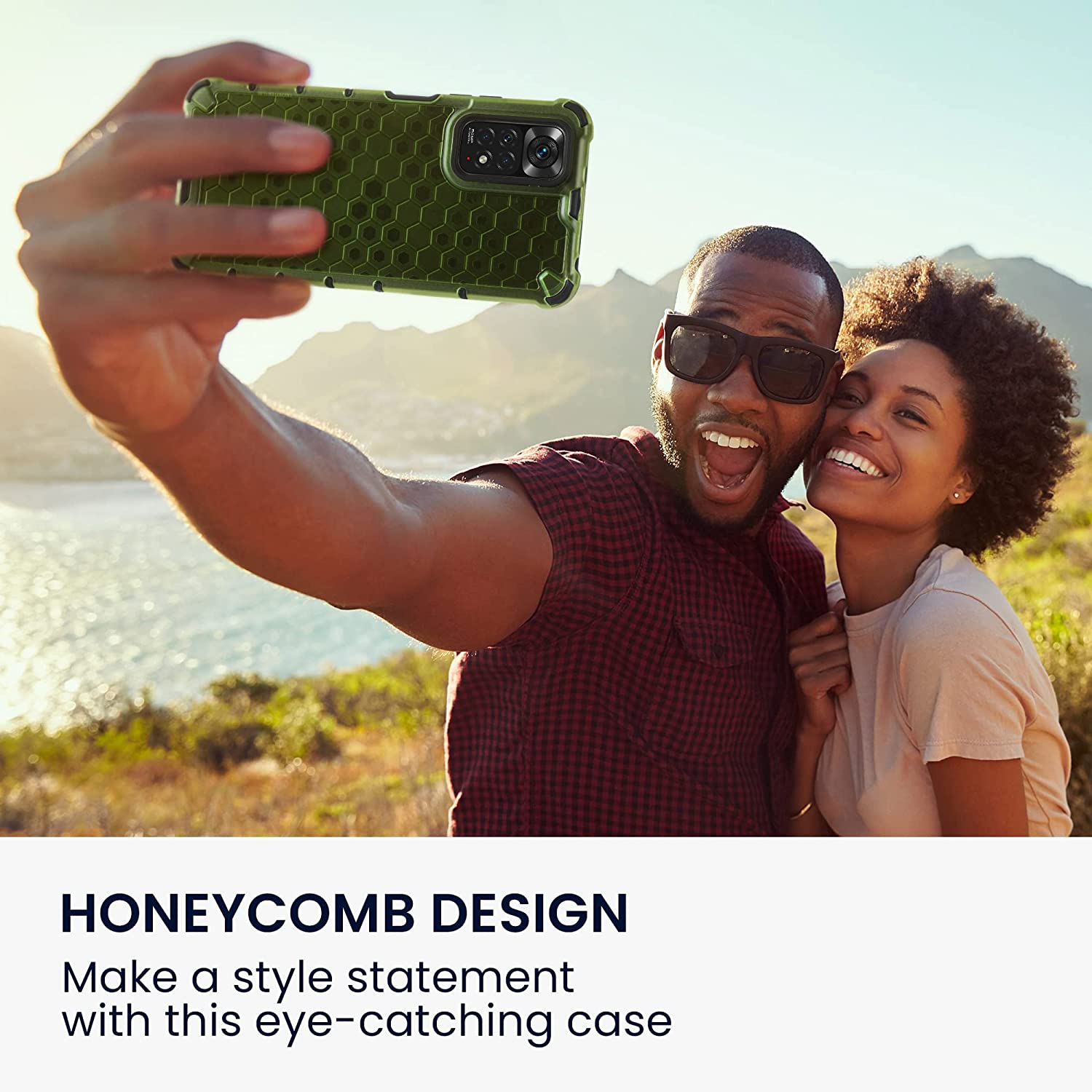 KW Xiaomi Redmi Note 11 / Redmi Note 11S Hybrid Σκληρή Θήκη με Πλαίσιο Σιλικόνης TPU - Design Honeycomb - Neon Yellow / Ματ Ημιδιάφανη - 59911.75