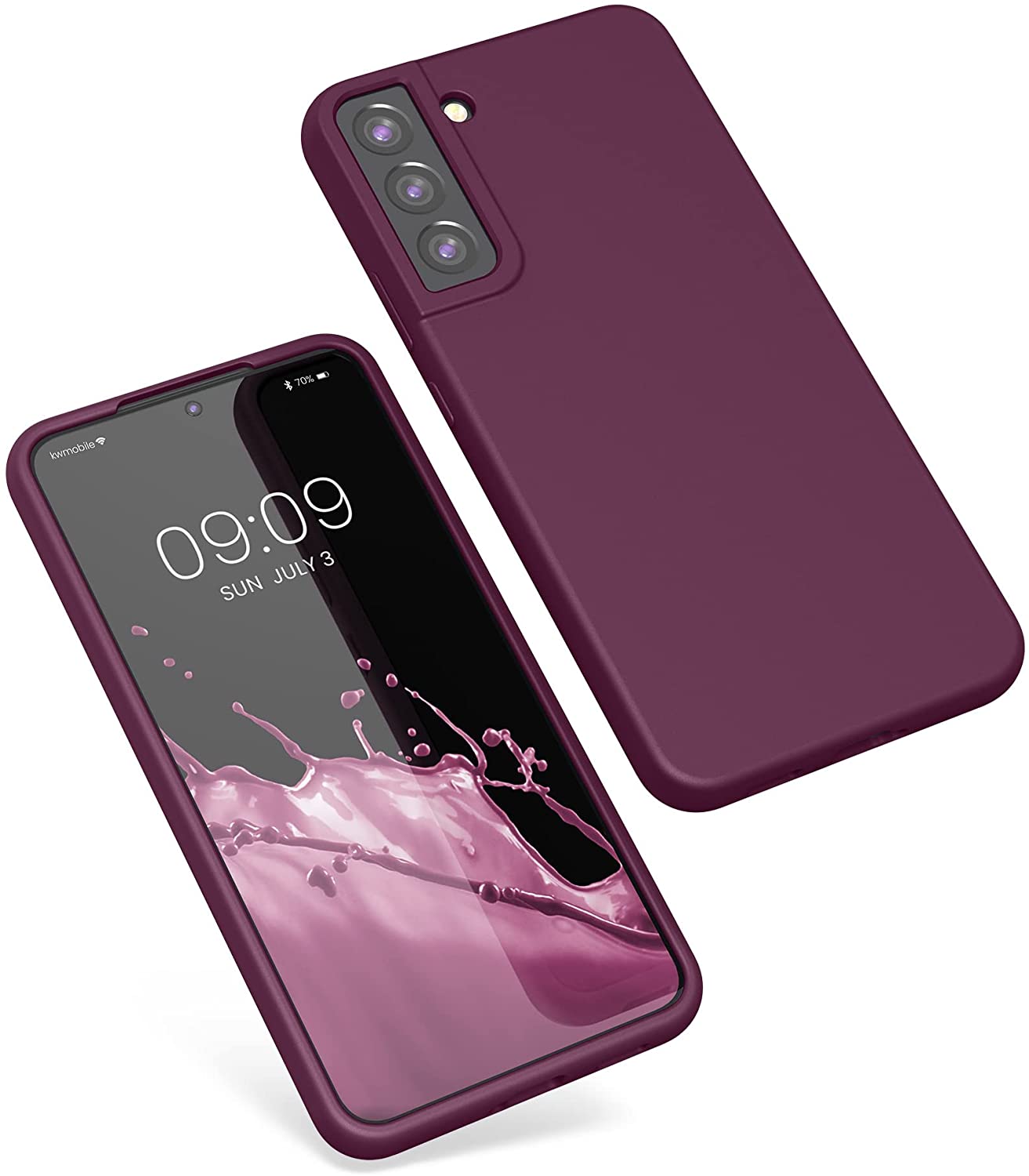 KW Samsung Galaxy S22 Plus Θήκη Σιλικόνης Rubberized TPU - Bordeaux Purple - 56761.187