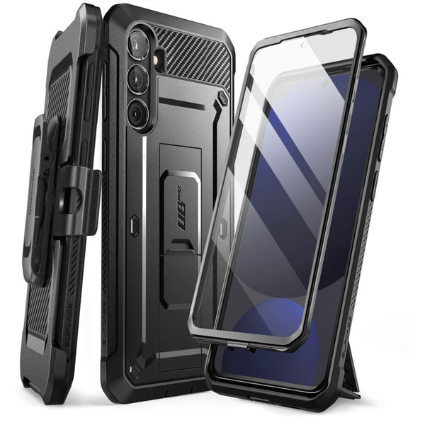 Supcase Samsung Galaxy S24 FE Unicorn Beetle Pro Σκληρή Θήκη με Προστασία Οθόνης και Stand - Black