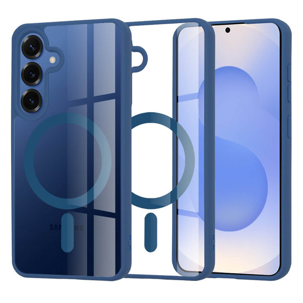 Techsuit Samsung Galaxy S25 - MagSafe Pro - Σκληρή Θήκη με Πλαίσιο Σιλικόνης - Blue