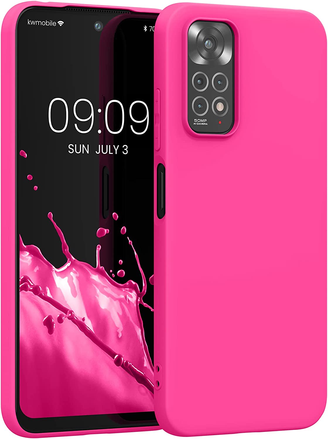 KW Xiaomi Redmi Note 11 / Redmi Note 11S Θήκη Σιλικόνης TPU - Neon Pink - 57368.77