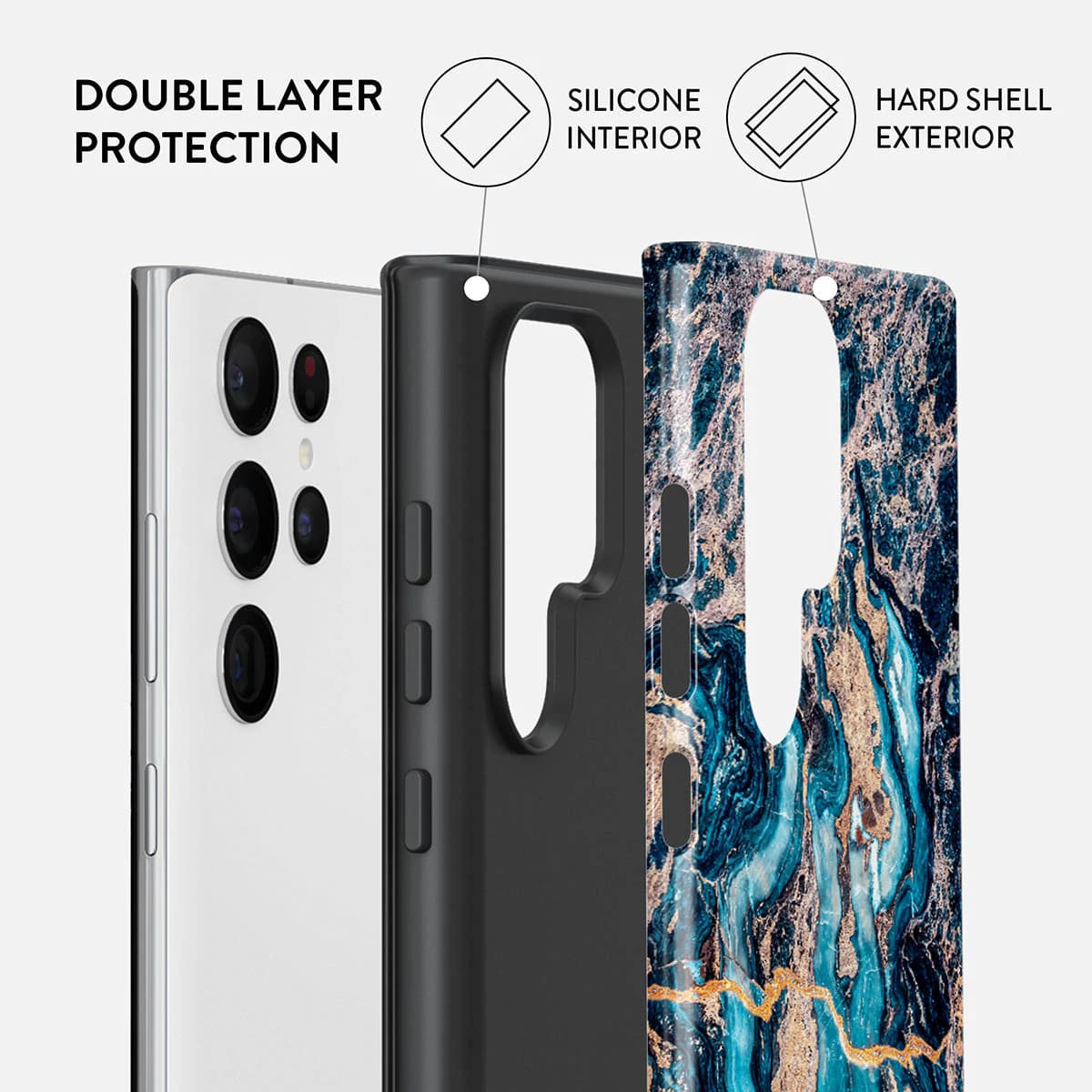 Burga Samsung Galaxy S22 Ultra Fashion Tough Σκληρή Θήκη - Mystic River