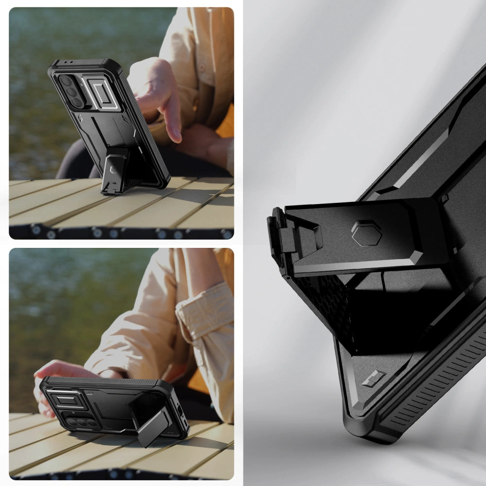 Tech-Protect Samsung Galaxy A56 5G Kevlar Cam+ Θήκη 360 Full Body με Προστασία για την Οθόνη και την Κάμερα και Stand - Black