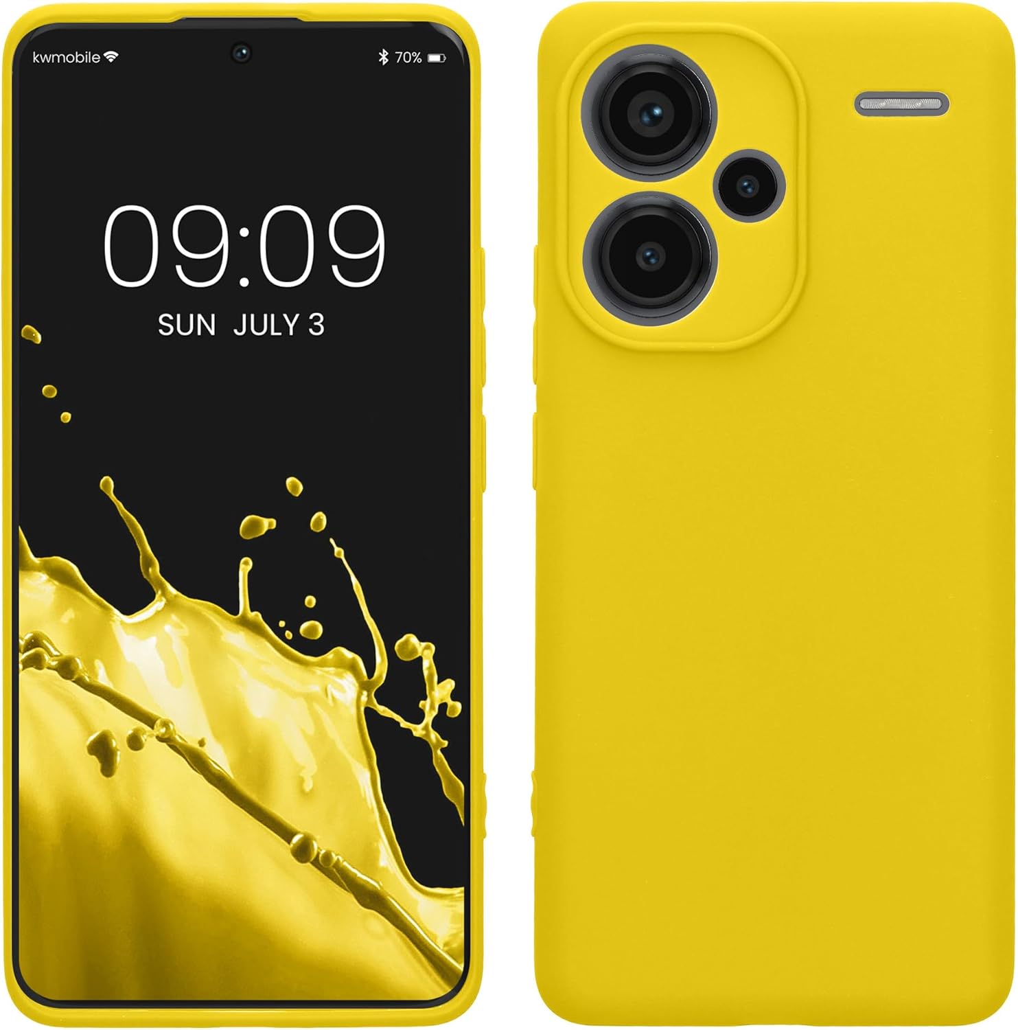 KW Xiaomi Redmi Note 13 Pro+ 5G Θήκη Σιλικόνης TPU - Bright Yellow