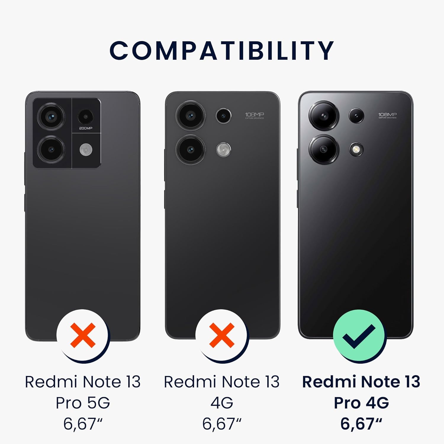 KW Xiaomi Redmi Note 13 Pro 4G Θήκη Σιλικόνης TPU - Arctic Night