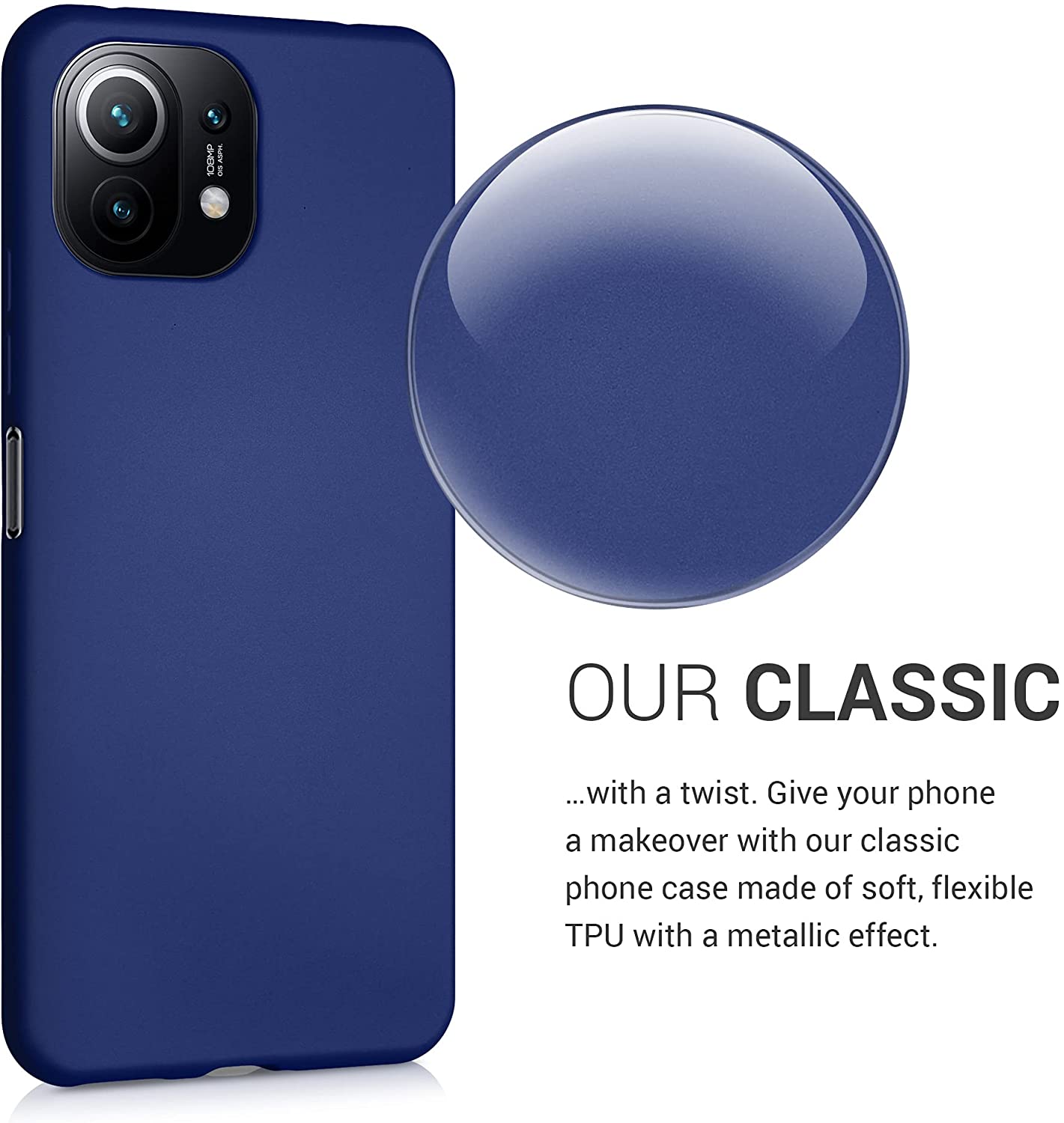 KW Xiaomi Mi 11 Lite / Mi 11 Lite 5G Θήκη Σιλικόνης TPU - Metallic Blue - 54727.64