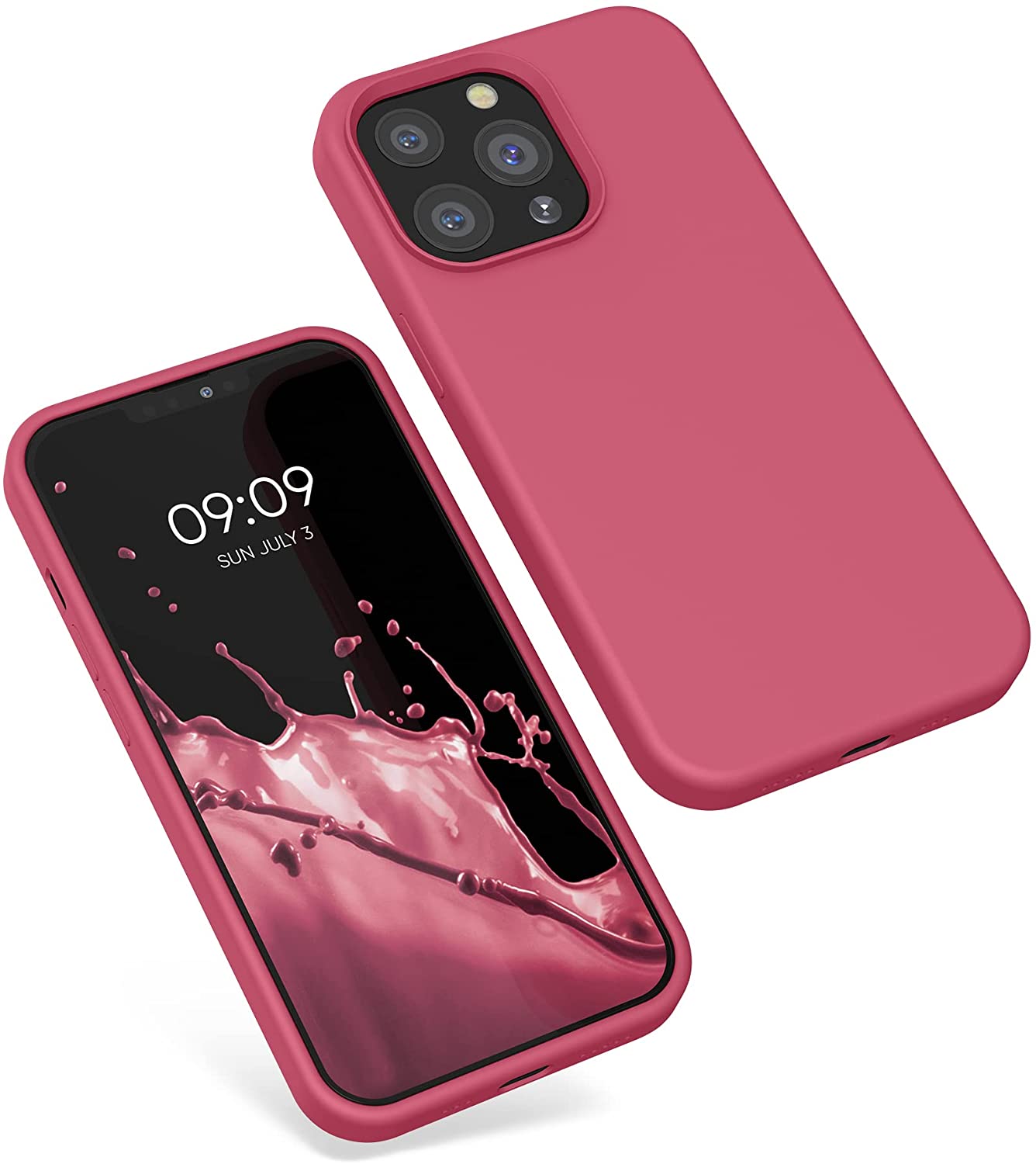 KW iPhone 13 Pro Θήκη Σιλικόνης Rubberized TPU - Awesome Pink - 55880.238