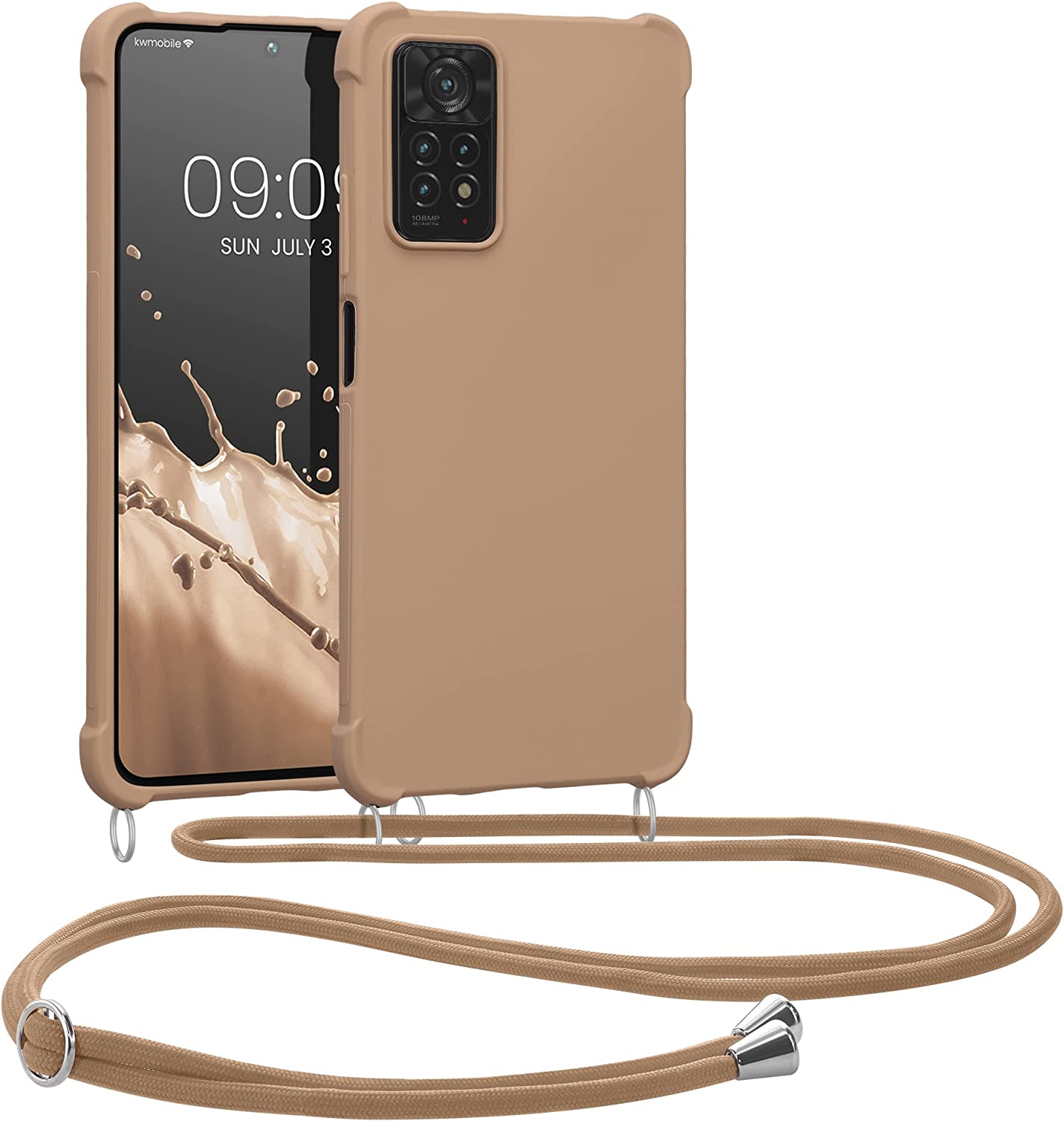 KW Xiaomi Redmi Note 11 Pro / Note 11 Pro 5G Θήκη Σιλικόνης TPU με Λουράκι - Macchiato - 58086.245