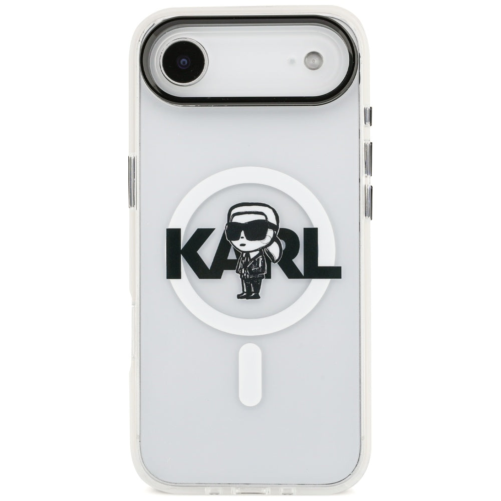 Karl Lagerfeld iPhone Air - IML Karl Sketch Logo MagSafe - Σκληρή Θήκη με Πλαίσιο Σιλικόνης - Clear - KLHMP17MHGKIGKBT