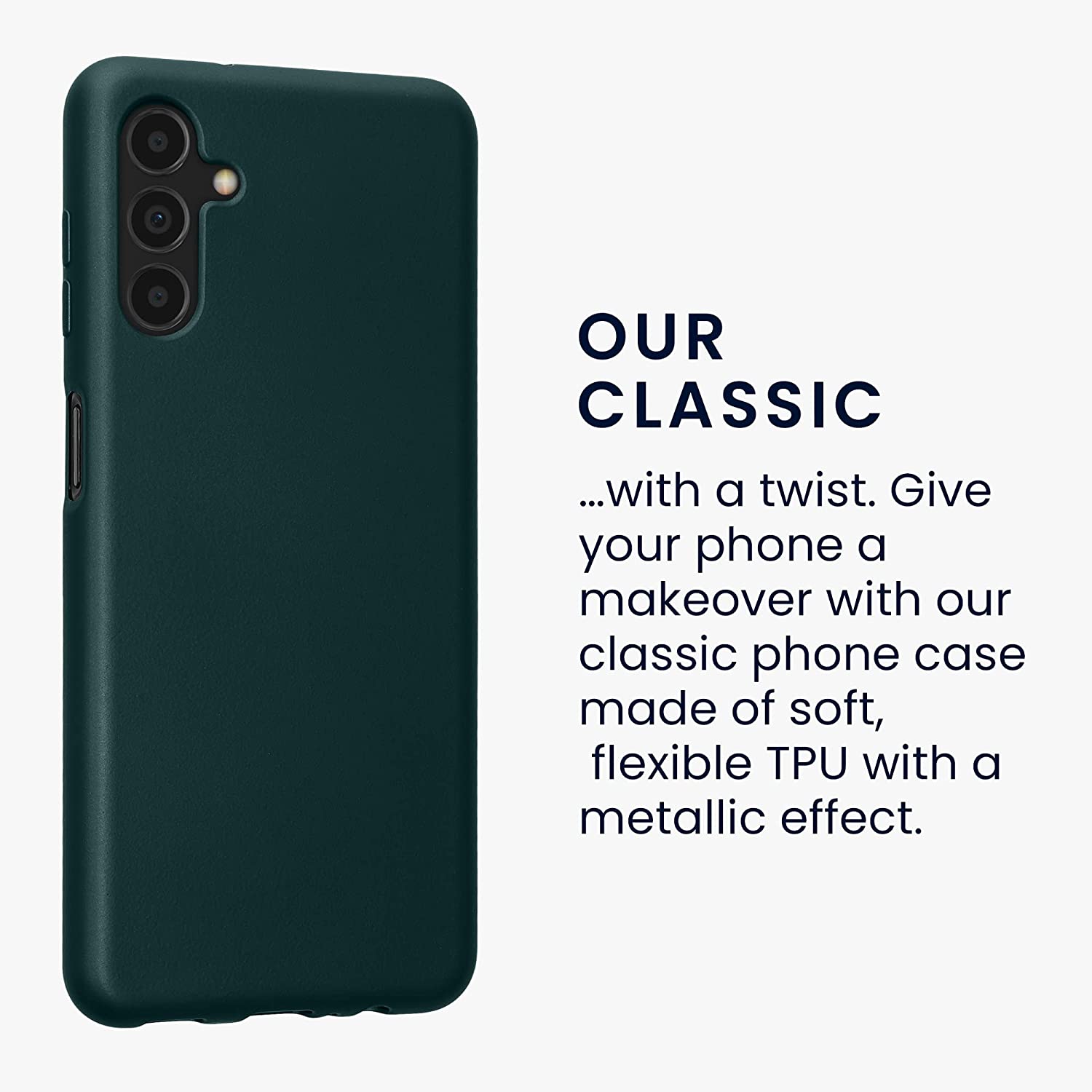 KW Samsung Galaxy A04s Θήκη Σιλικόνης TPU - Metallic Petrol - 60135.14