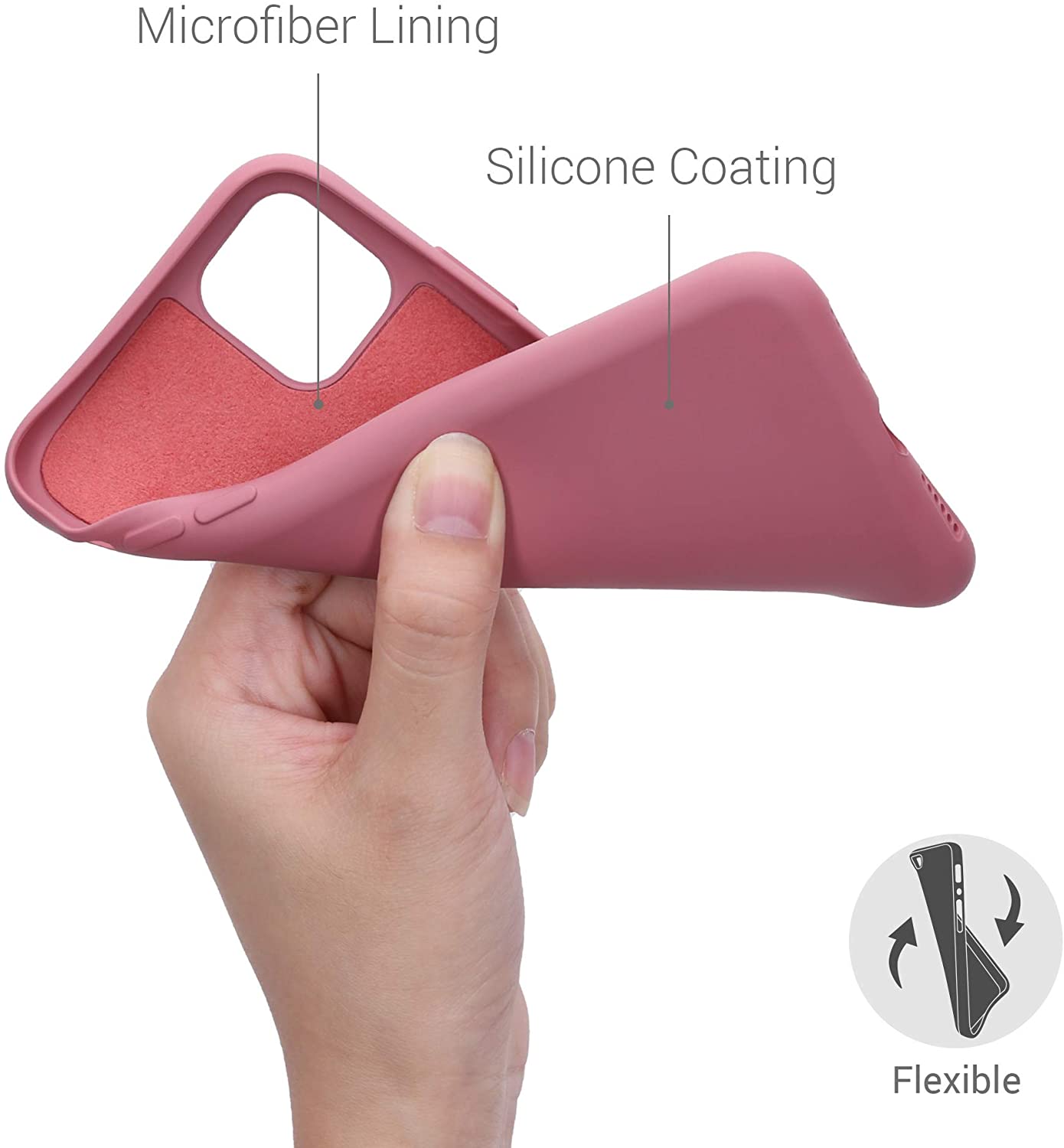 KW iPhone 11 Θήκη Σιλικόνης Rubberized TPU - Deep Rusty Rose - 50791.167