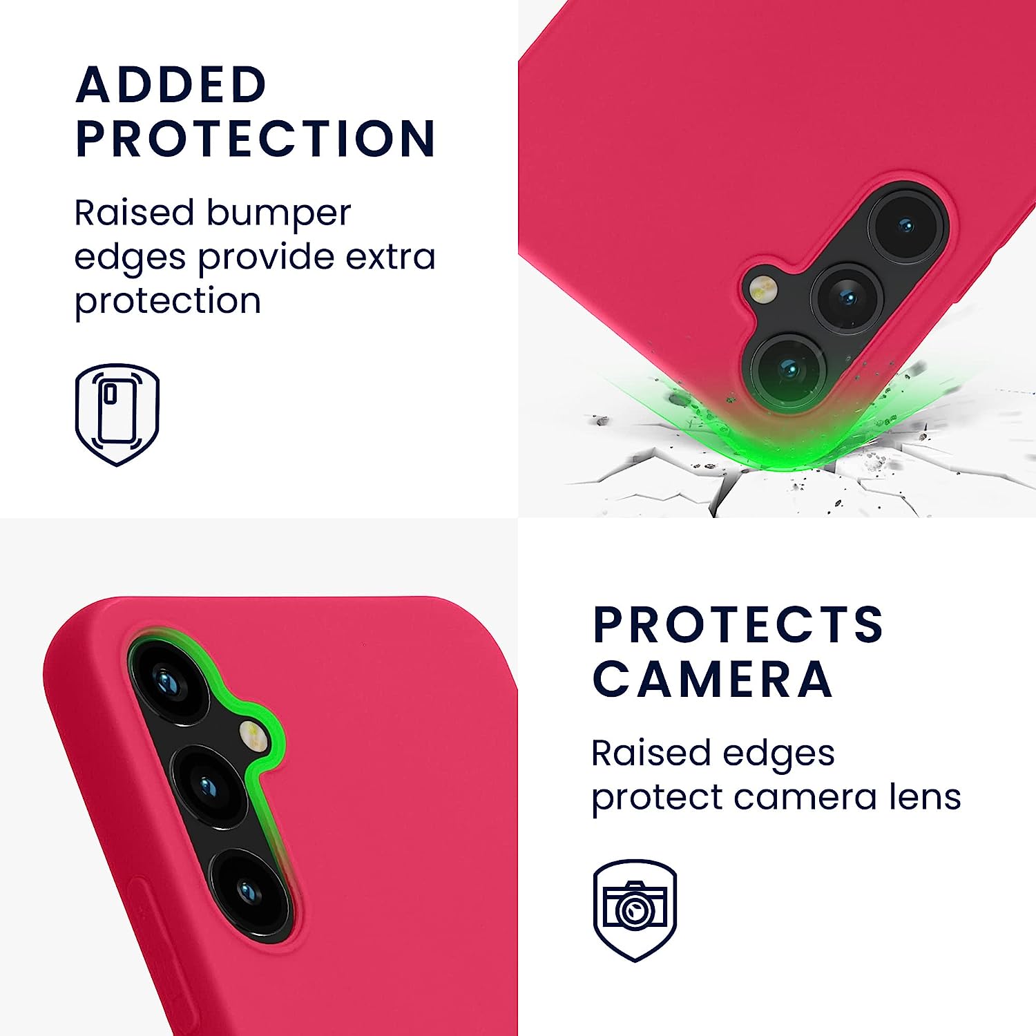 KW Samsung Galaxy A34 5G Θήκη Σιλικόνης TPU - Neon Pink - 60809.77