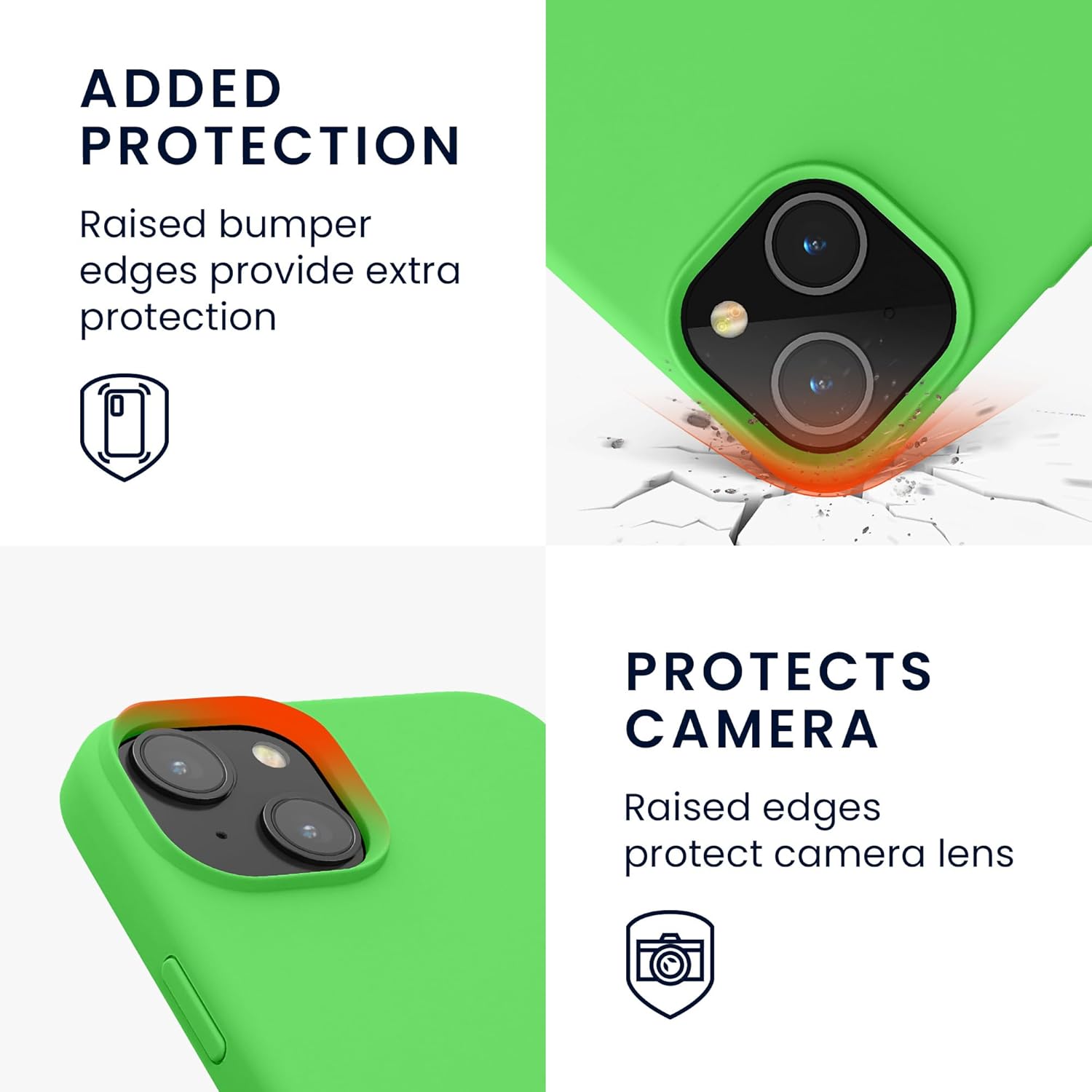 KW iPhone 15 Plus Θήκη Σιλικόνης Rubberized TPU - Lime Green