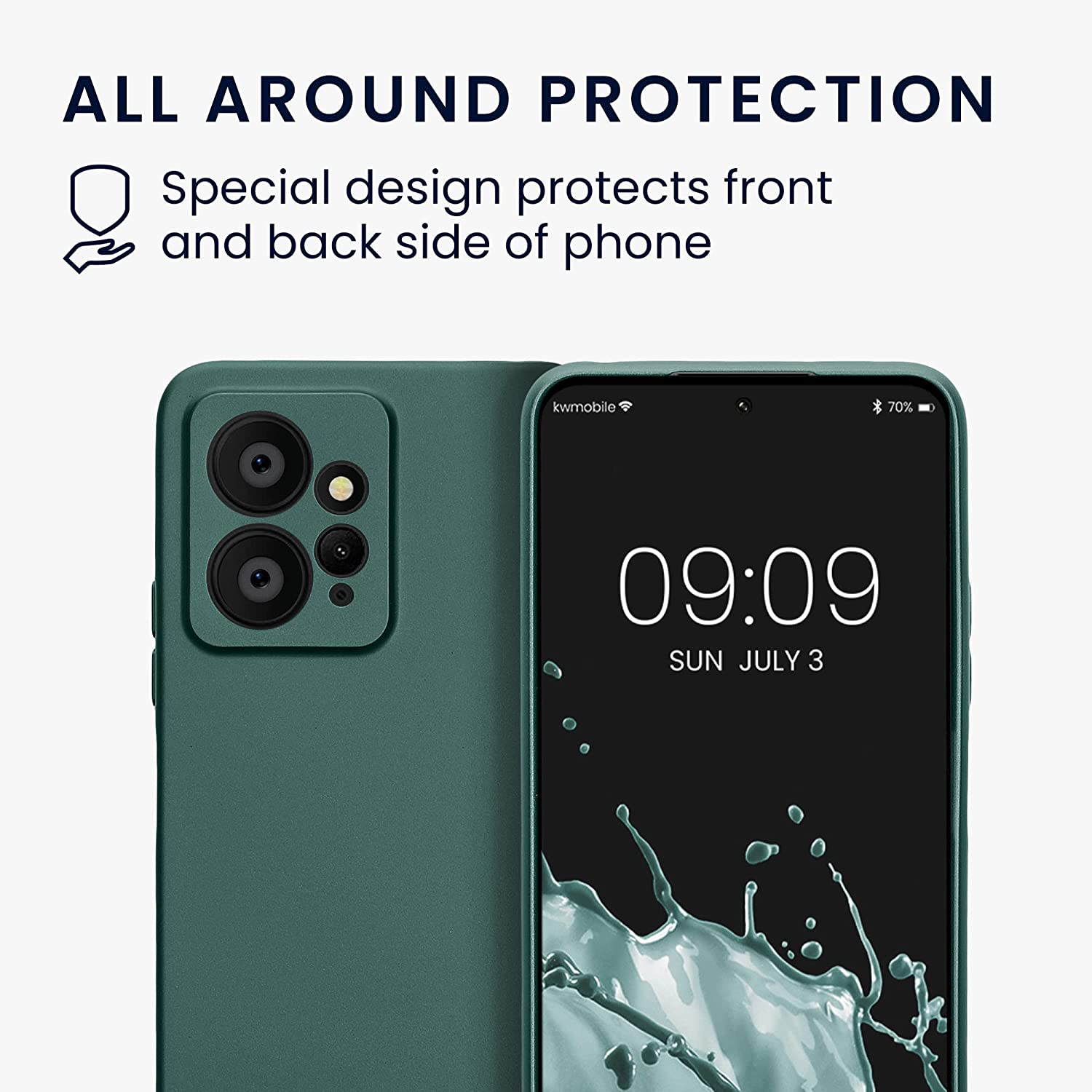 KW Xiaomi Redmi Note 12 4G Θήκη Σιλικόνης TPU - Metallic Petrol - 61175.14