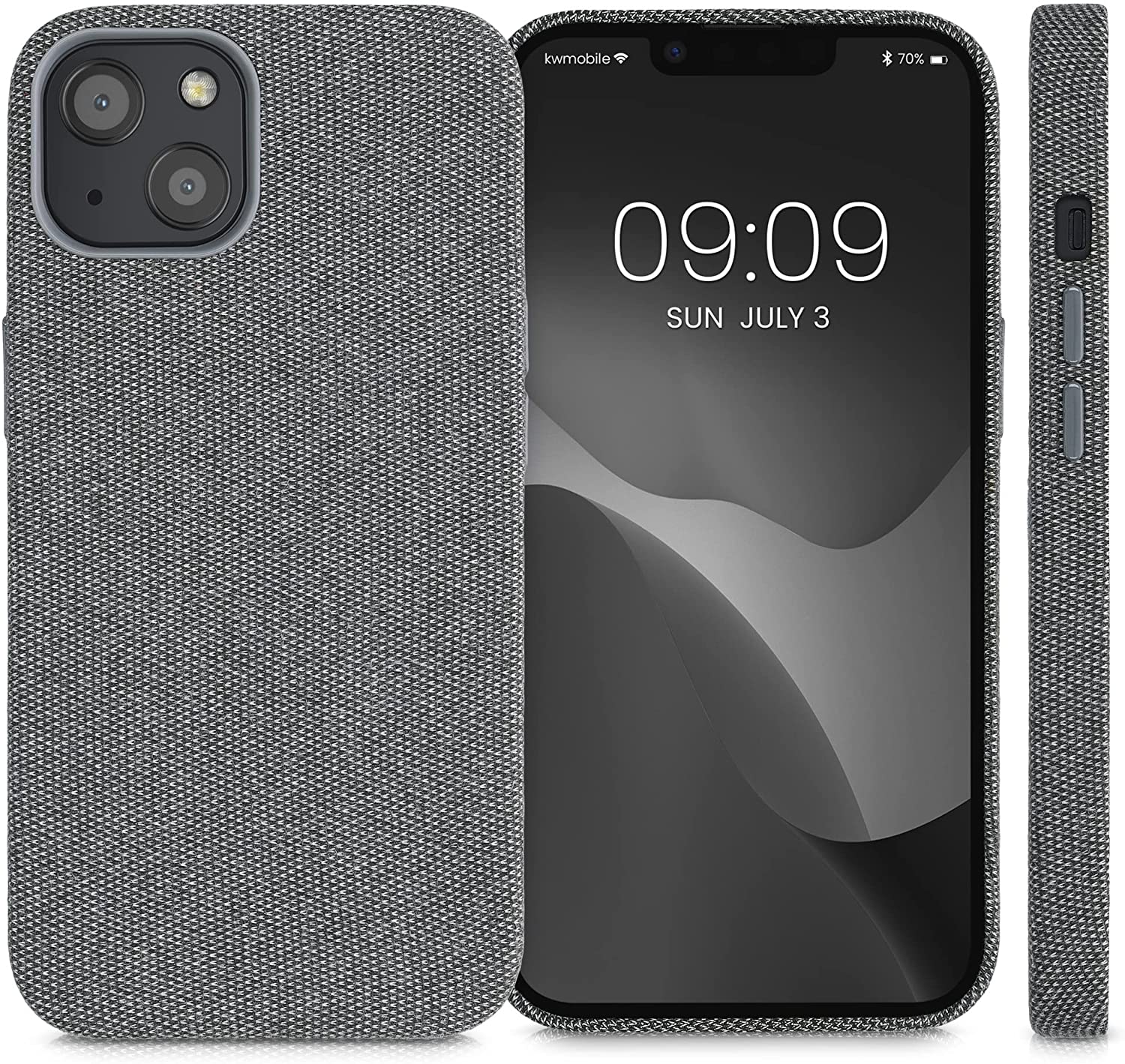 KW iPhone 13 Θήκη Σιλικόνης TPU Canvas - Grey - 56771.22