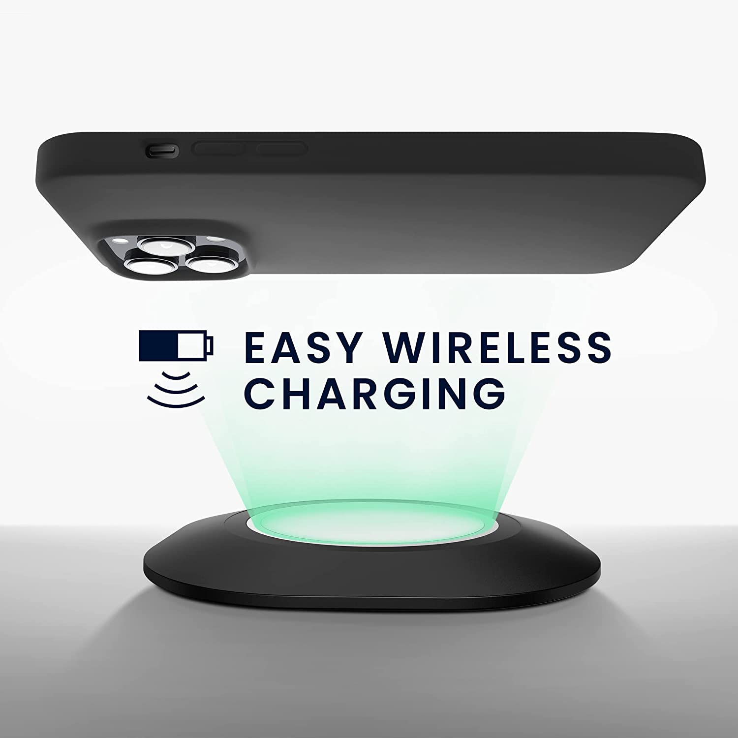 KW iPhone 14 Pro Max Θήκη Σιλικόνης Rubberized TPU - Black - 59074.01