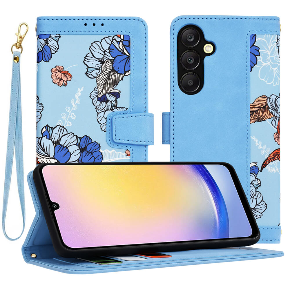 Techsuit Samsung Galaxy A25 5G - FlipCraft - Θήκη Πορτοφόλι από Δερματίνη - Vibrant Blue