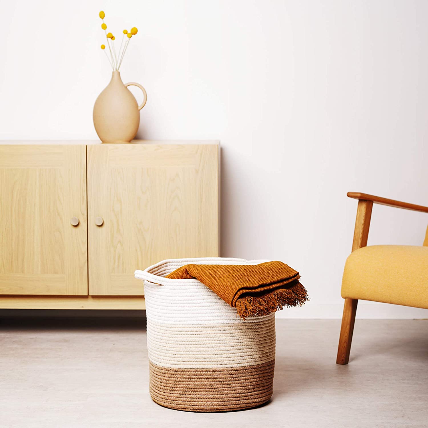 Navaris Βαμβακερό Καλάθι Αποθήκευσης / Απλύτων - Brown - 53144.24