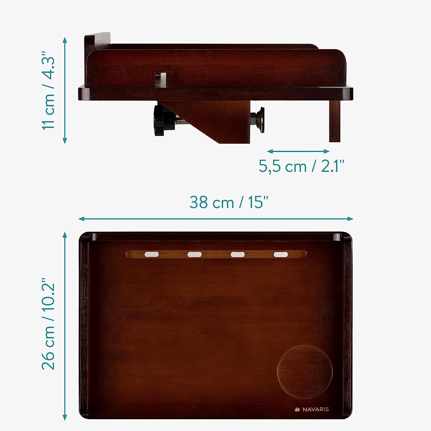 Navaris Κρεμαστό Κομοδίνο από Μπαμπού - 38 x 26 x 11 cm - Dark Brown - 52639.01.05