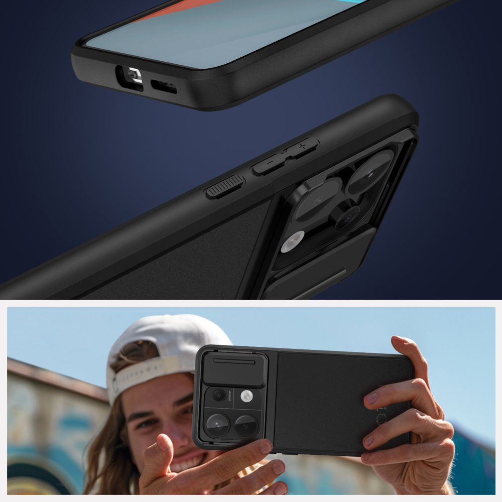 Tech-Protect Xiaomi Redmi Note 13 Pro 5G / Poco X6 5G Velar Cam+ Θήκη Σιλικόνης με Κάλυμμα για την Κάμερα - Black