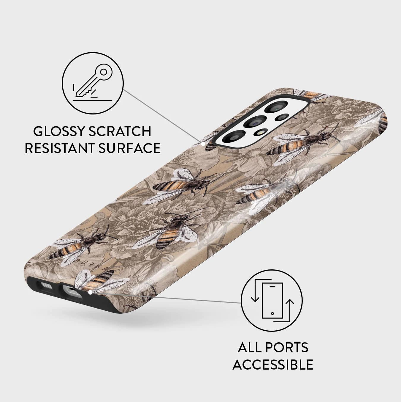 Burga Samsung Galaxy A53 5G Fashion Tough Σκληρή Θήκη - Honey Bee