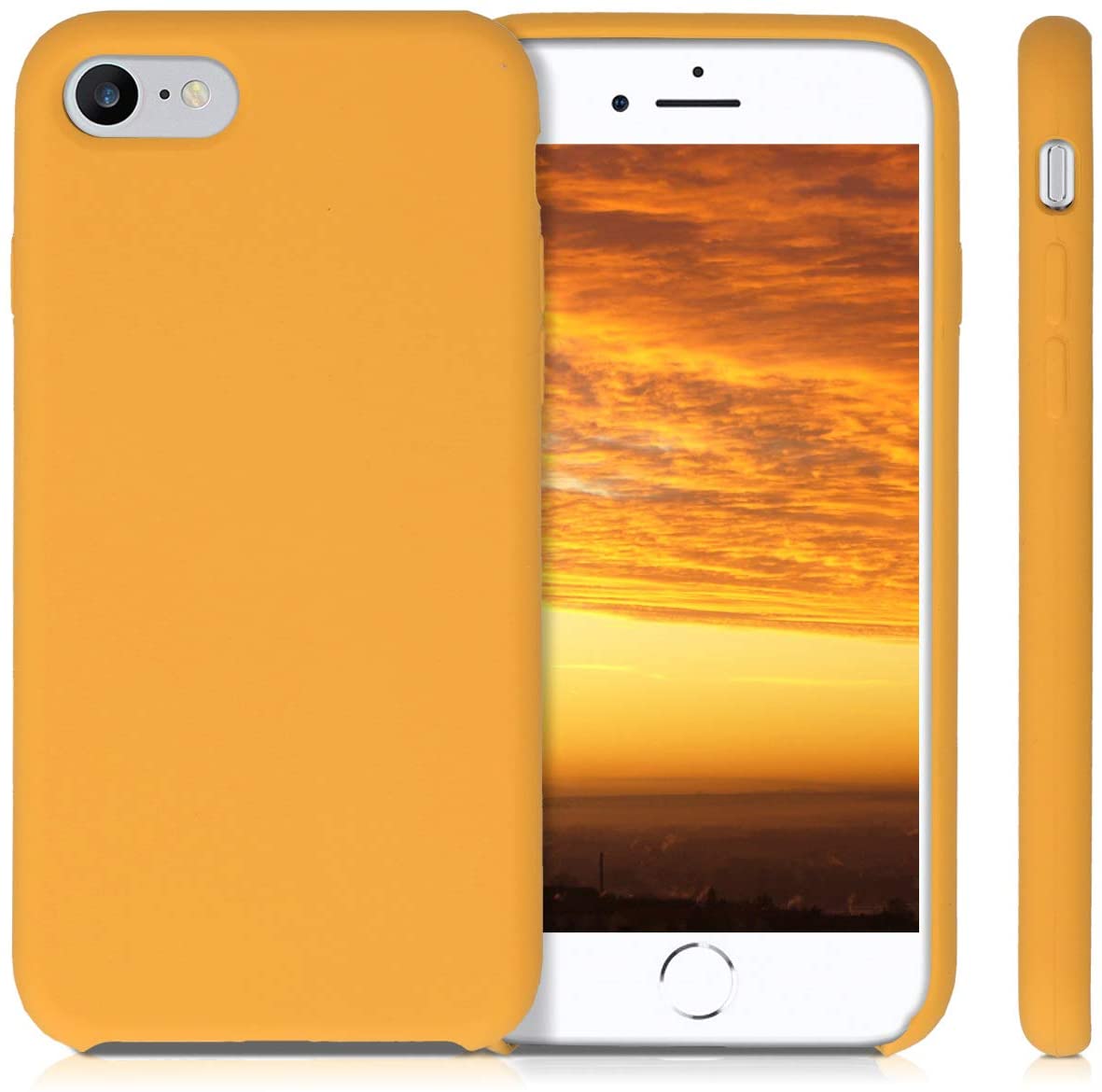 KW iPhone SE 2022 / SE 2020 / 7 / 8 Θήκη Σιλικόνης Rubber TPU - Saffron Yellow - 40225.180