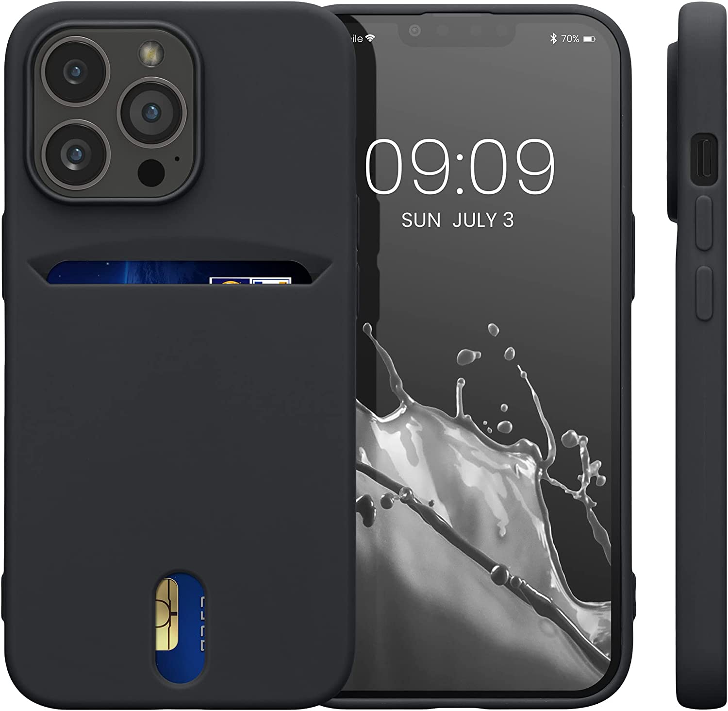 KW iPhone 13 Pro Θήκη Σιλικόνης TPU - Black - 57749.01