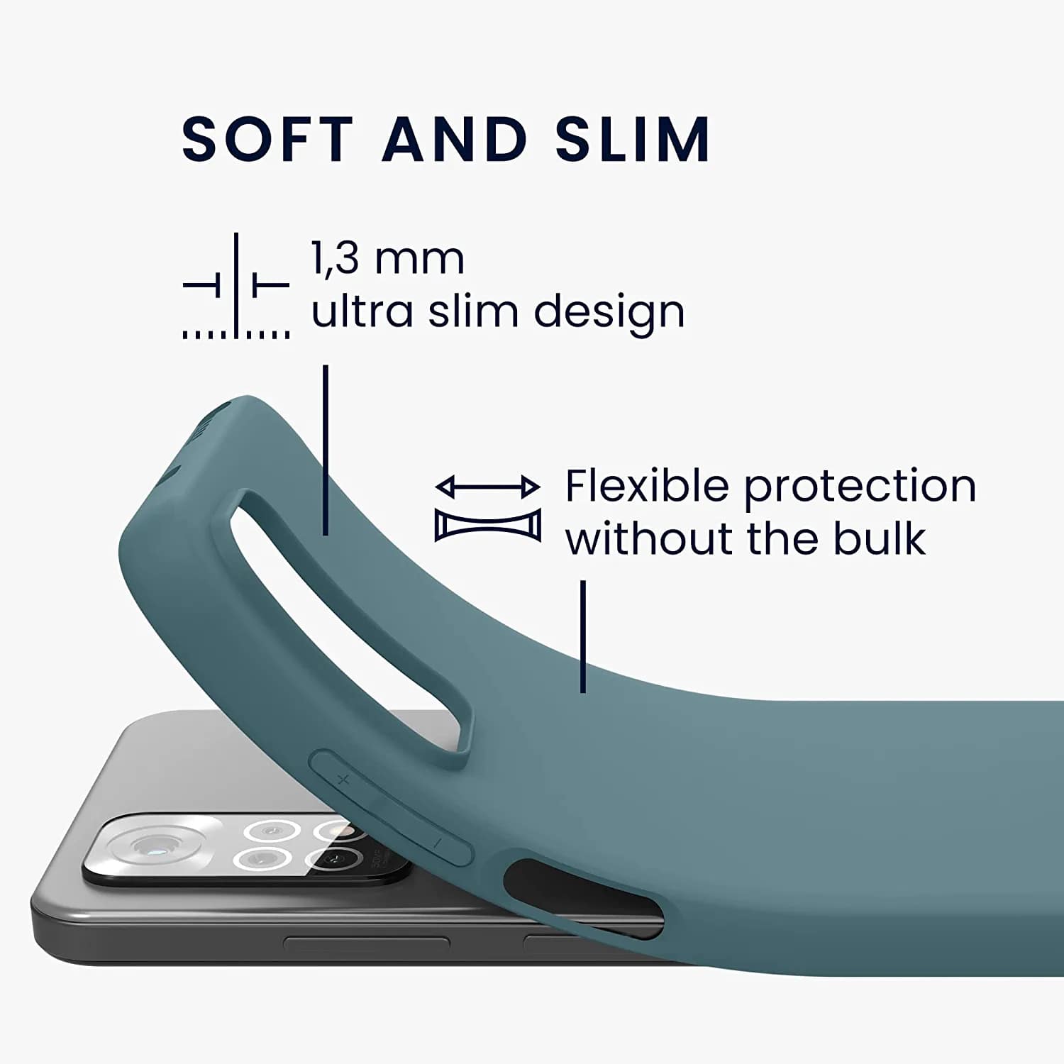 KW Xiaomi Redmi Note 11 / Redmi Note 11S Θήκη Σιλικόνης TPU - Antique Stone - 57368.246