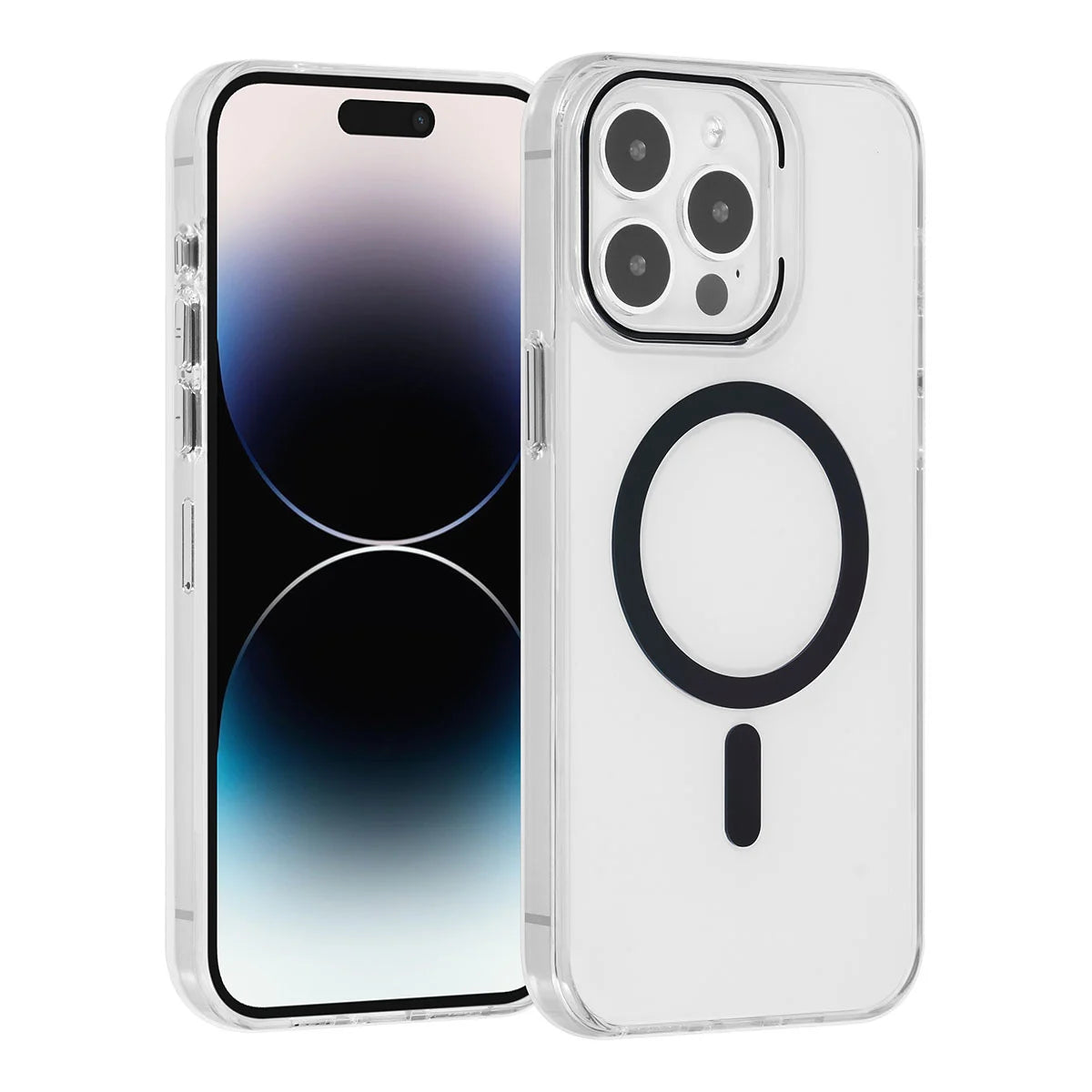 Tuniq iPhone 15 Pro Max - MagSafe Σκληρή Θήκη με Πλαίσιο Σιλικόνης - Διάφανη / Μαύρη