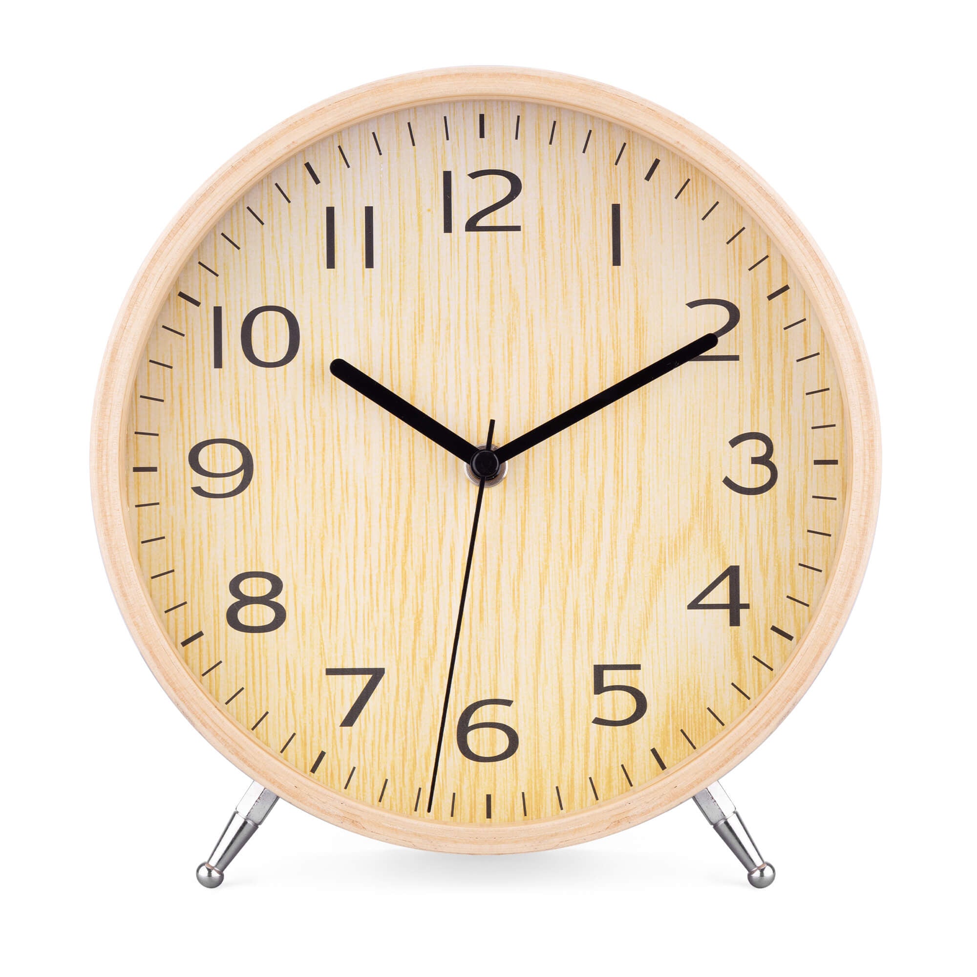 Navaris Επιτραπέζιο Ξύλινο Αναλογικό Ρολόι - Light Brown - 54997.24.01