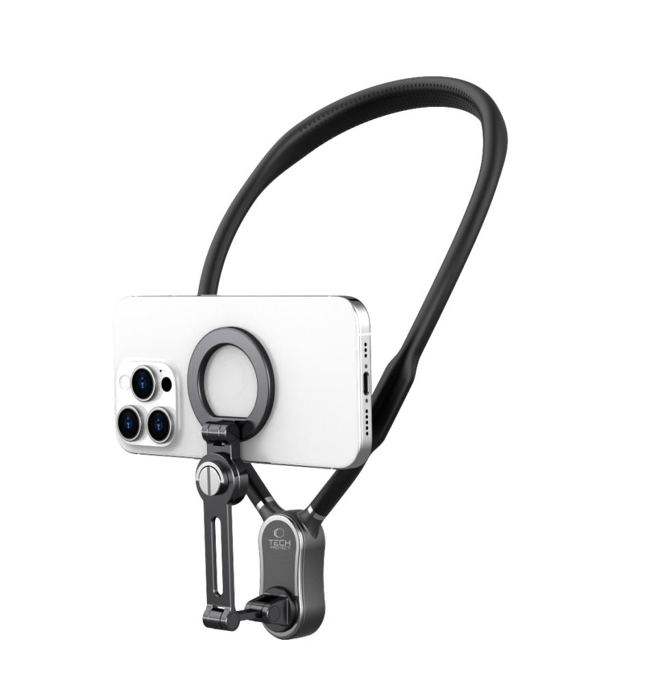 Tech-Protect AC100 Neck Holder - Βάση Στήριξης Κινητού με MagSafe για το Λαιμό - Black