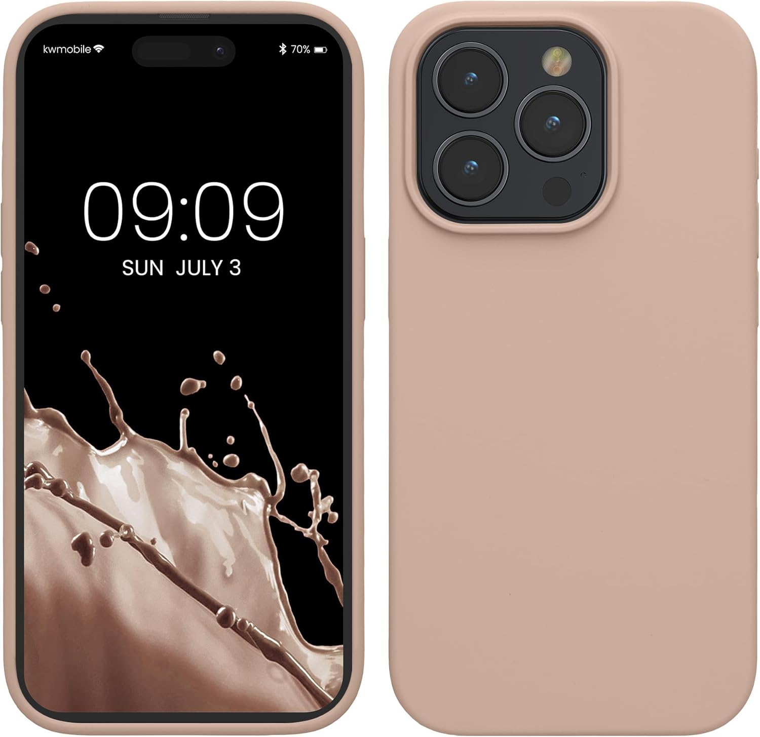 KW iPhone 15 Pro Max Θήκη Σιλικόνης Rubberized TPU - Dusky Pink