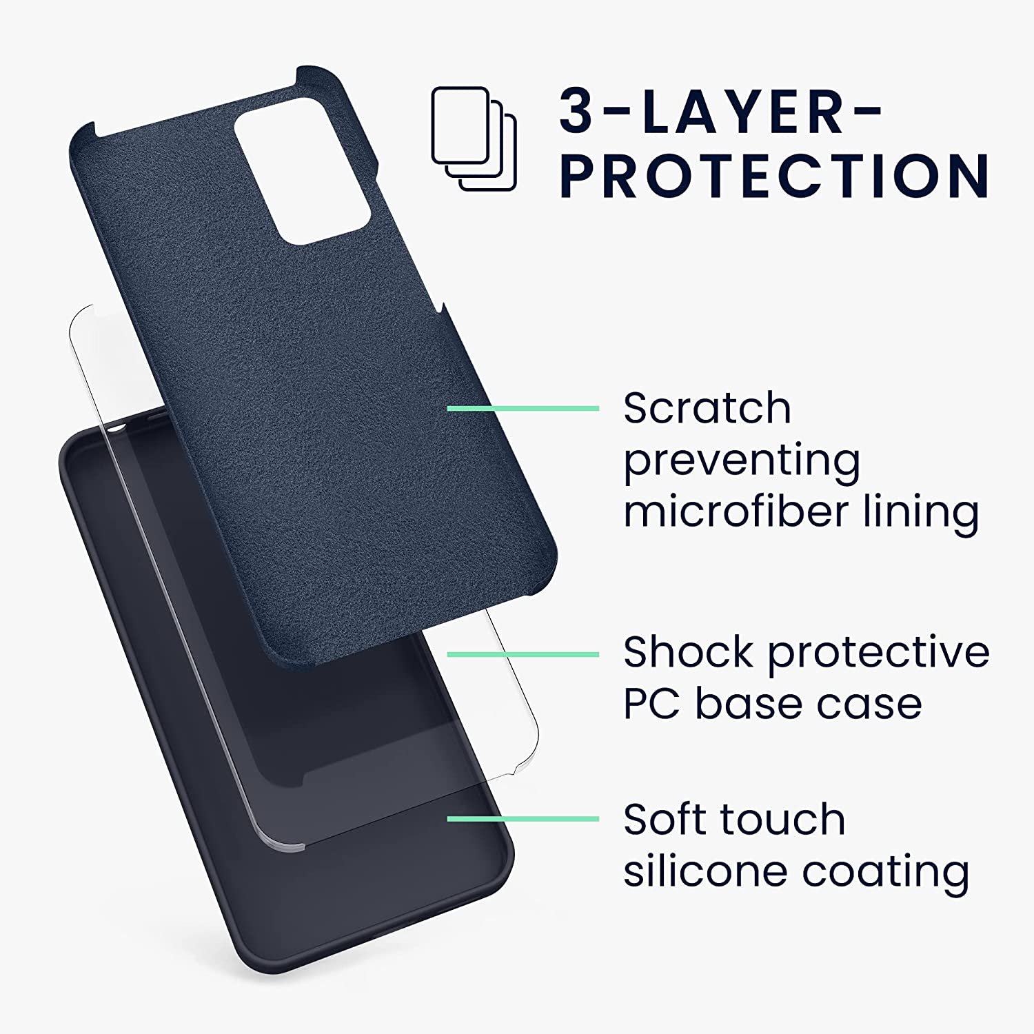 KW Xiaomi Redmi Note 11 Pro / Note 11 Pro 5G Θήκη Σιλικόνης Rubberized TPU - Blueberry Blue - 57373.186