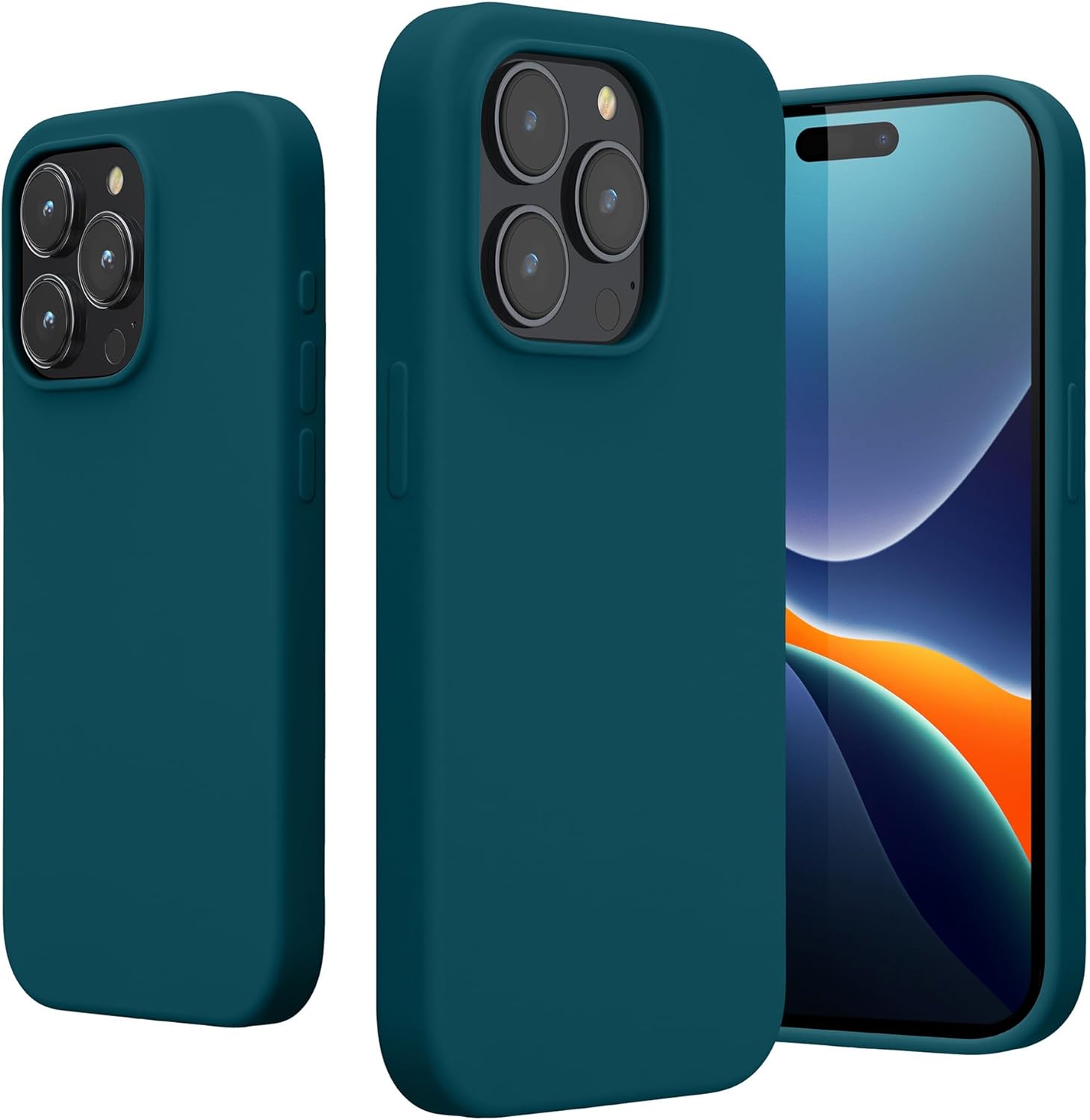 KW iPhone 15 Pro Θήκη Σιλικόνης Rubberized TPU - Teal Matte - 61955.57