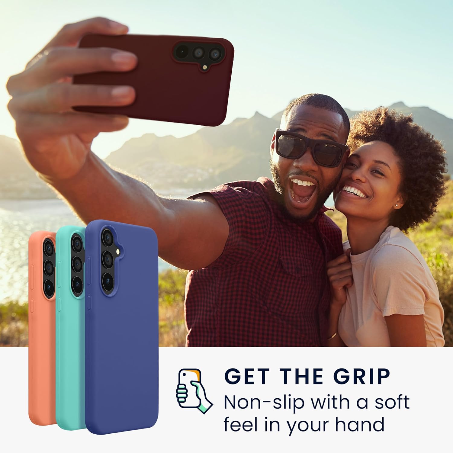 KW Samsung Galaxy A55 5G Θήκη Σιλικόνης Rubberized TPU - Burgundy Purple