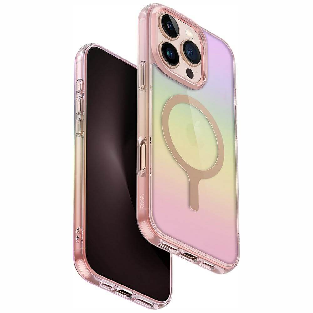 Uniq iPhone 16 Pro - Iridescia - Σκληρή Θήκη με Πλαίσιο Σιλικόνης και MagSafe - Pink Prism