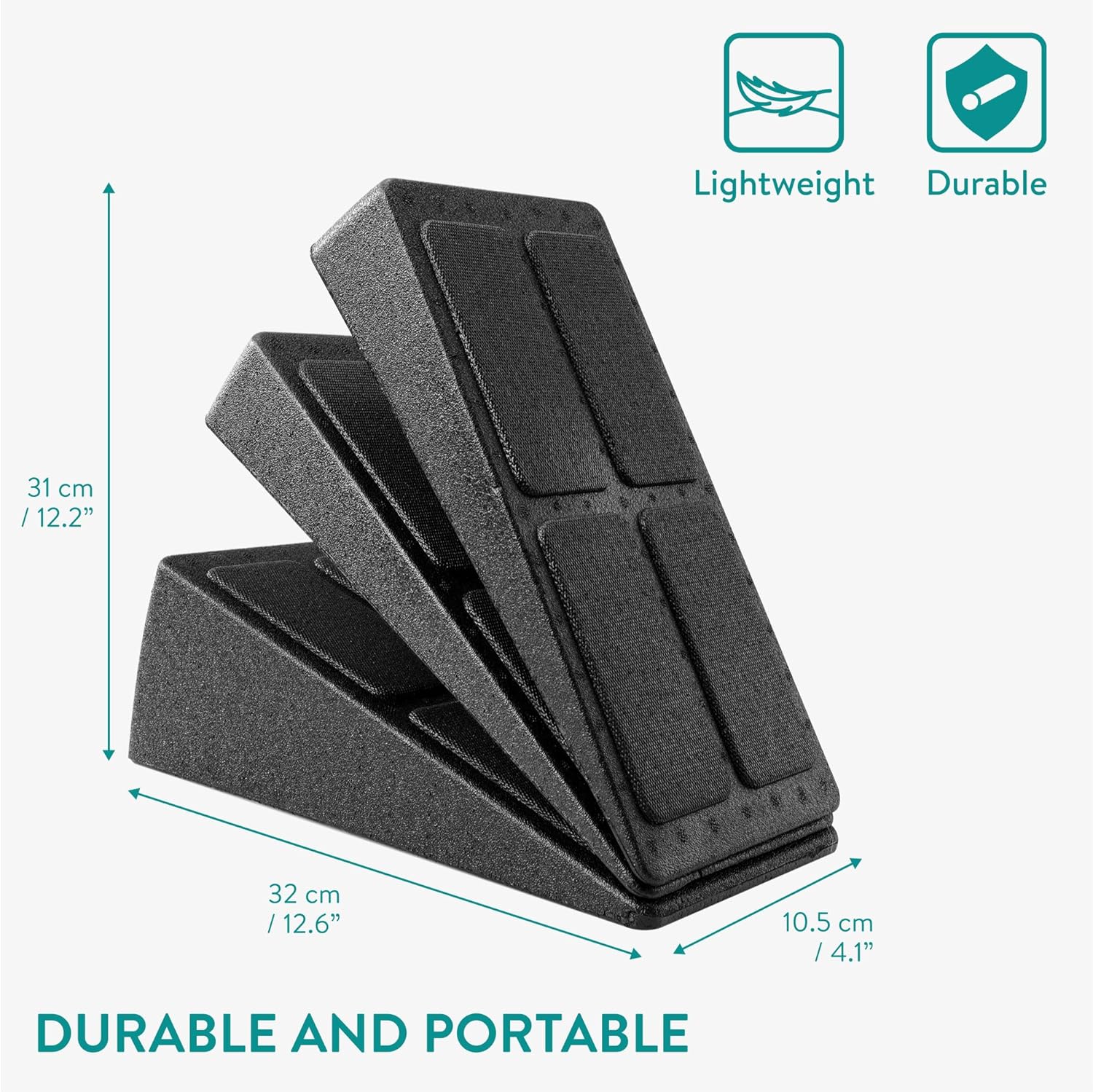 Navaris Σετ με 2 Σφήνες Ημικαθισμάτων / Squat - Black - 61740.01