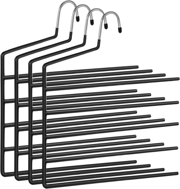 Songmics Σετ με 4 Κρεμάστρες Παντελονιών - Black - CRI034B02 - likebrands.gr