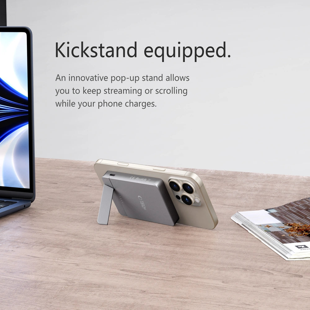 Tech-Protect PB14 Lifemag MagSafe Μαγνητικό PowerBank Κινητού 5000 mAh - Space Grey