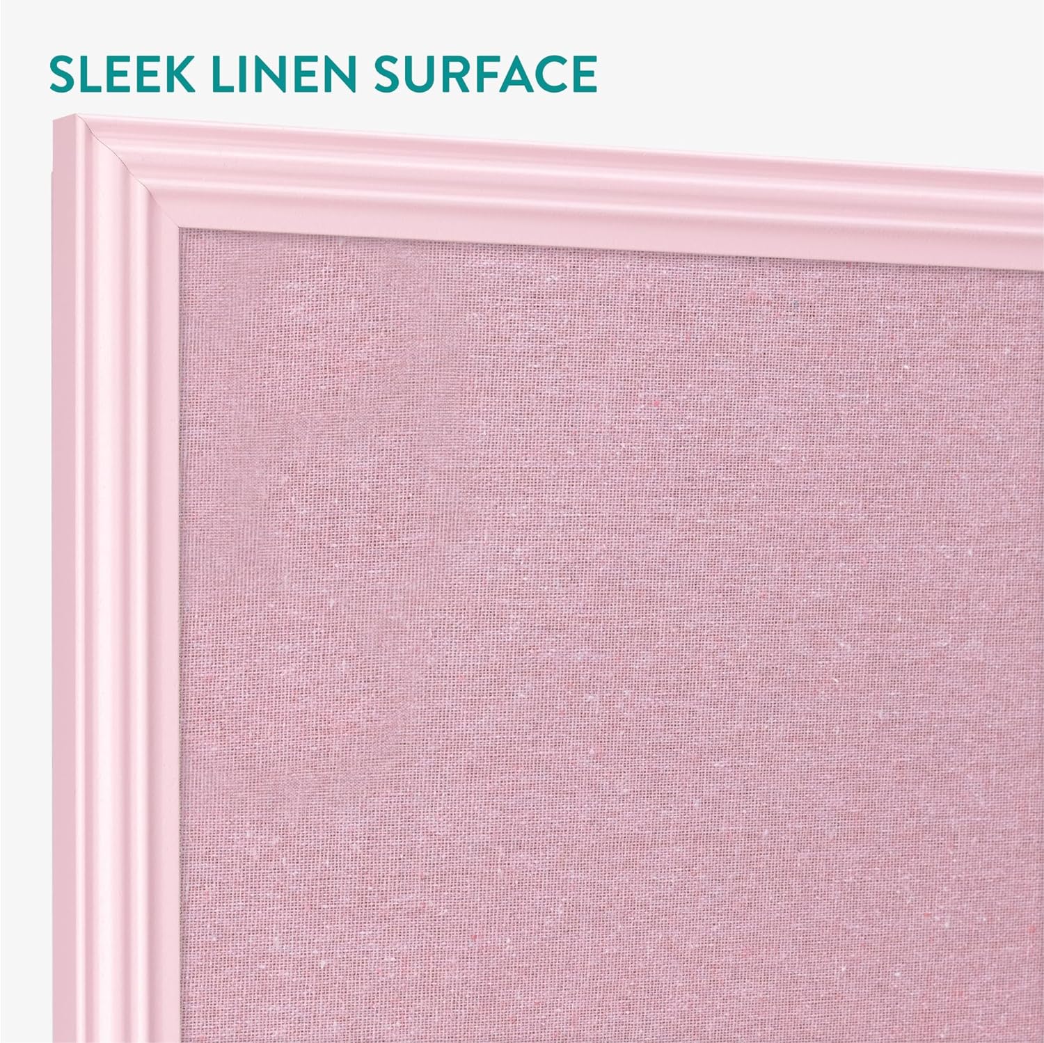 Navaris Πίνακας Ανακοινώσεων από Λινό Ύφασμα με Κορνίζα - Pink - 56832.2.04