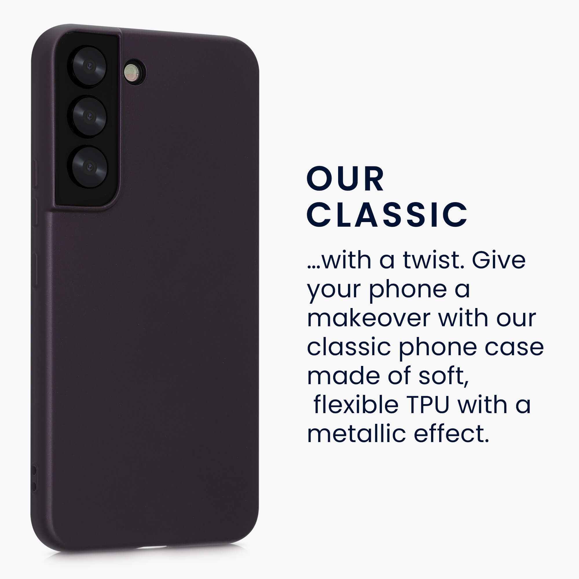 KW Samsung Galaxy S22 Θήκη Σιλικόνης - Metallic Berry - 56757.115