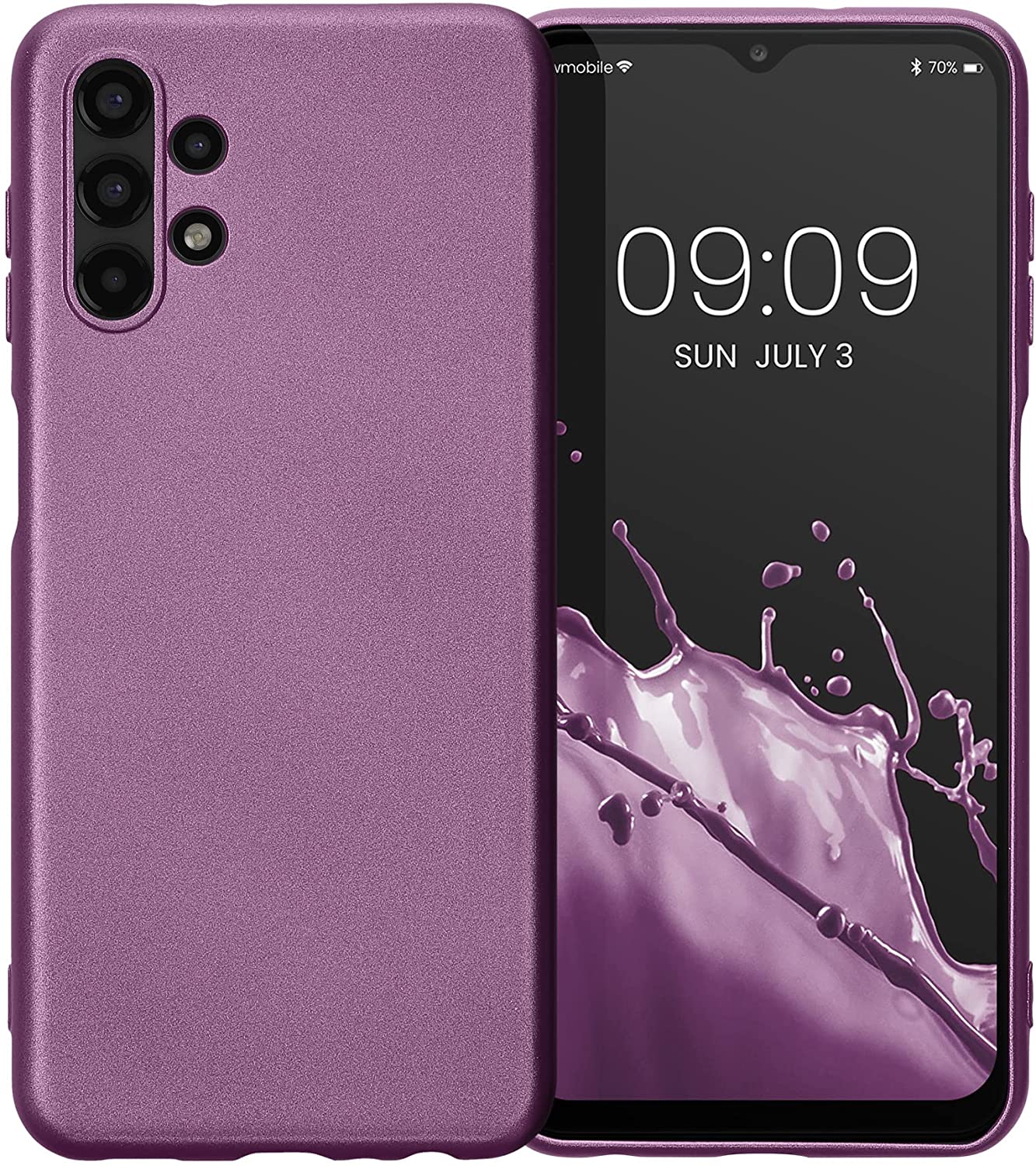 KW Samsung Galaxy A13 4G Θήκη Σιλικόνης TPU - Metallic Lavender - 58021.230