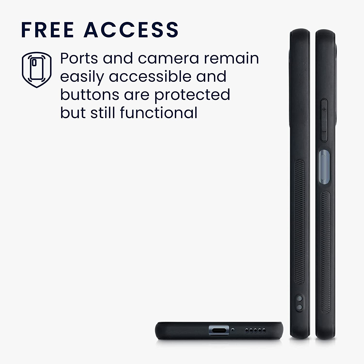 KW Xiaomi Poco F3 / Mi 11i Θήκη από Φυσικό Ξύλο και Carbon - Black / Brown - 56628.01