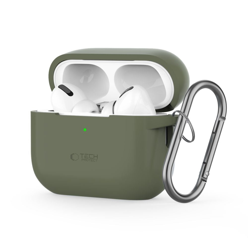 Tech-Protect AirPods Pro 1 / 2 Θήκη Σιλικόνης - Silicone Hook - Oliver Green