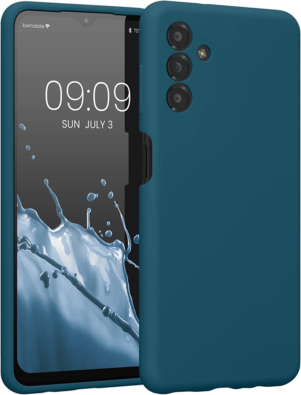 KW Samsung Galaxy A13 5G Θήκη Σιλικόνης Rubberized TPU - Teal Matte - 59453.57