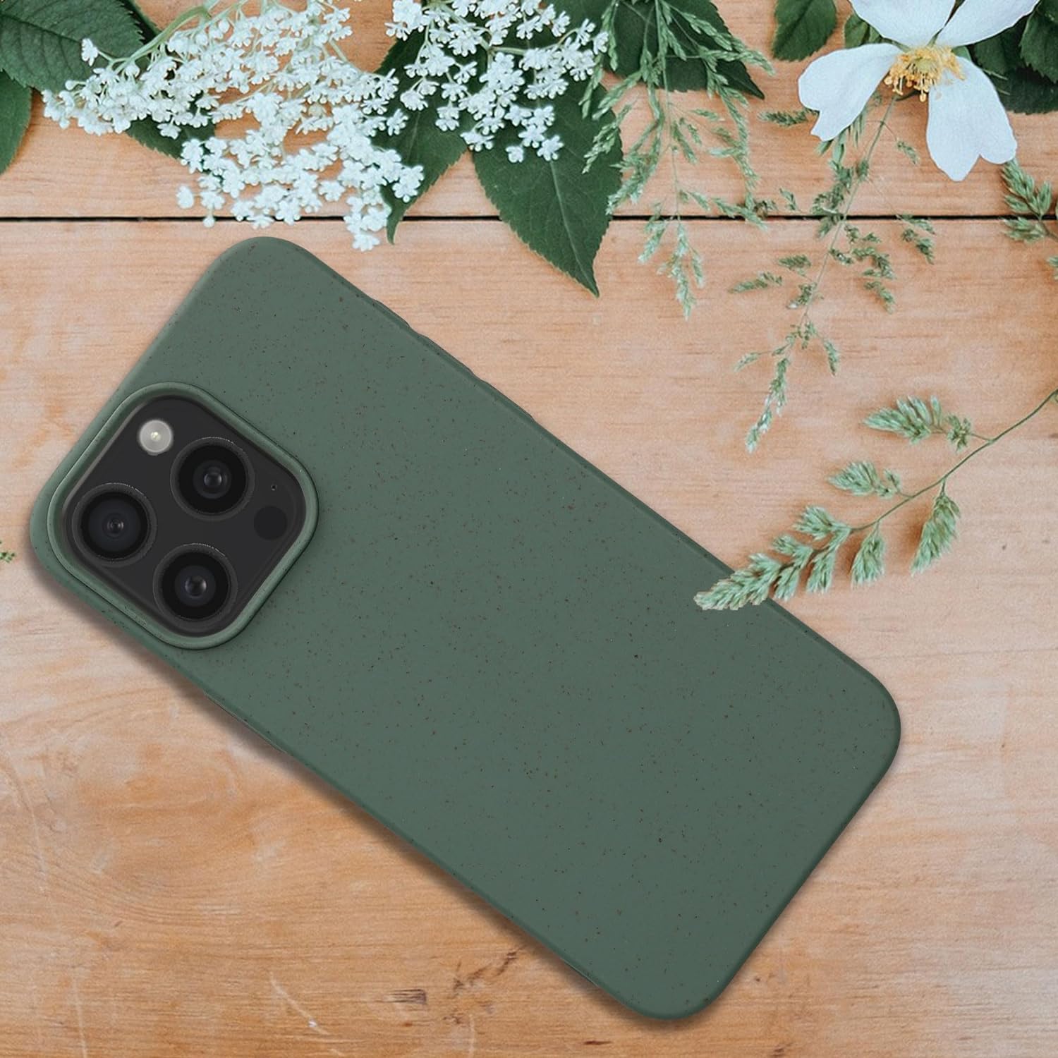 Kalibri iPhone 15 Pro Max Θήκη Σιλικόνης TPU με Ανακυκλώσιμο και Βιοδιασπώμενο Υλικό - Forest Green