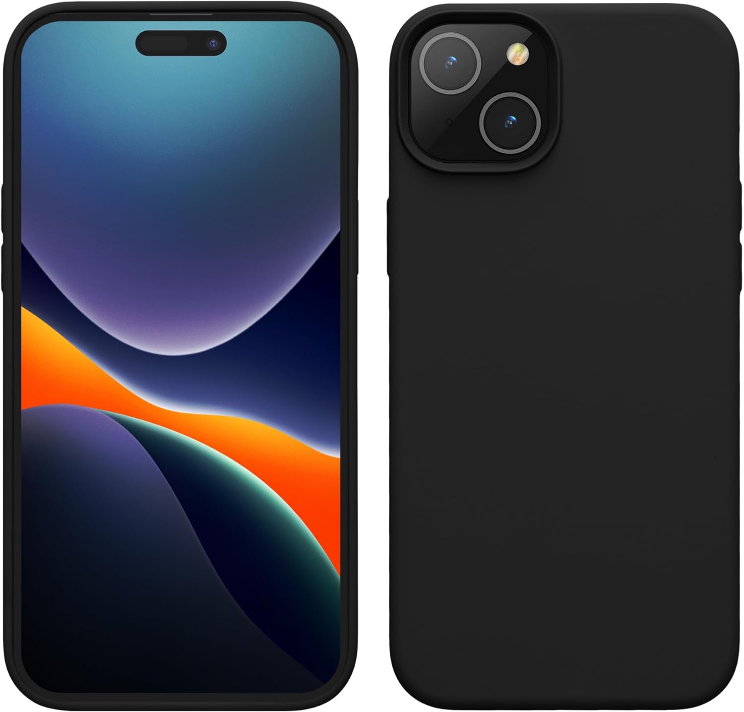 KW iPhone 15 Θήκη Σιλικόνης Rubberized TPU - Black - 61953.01