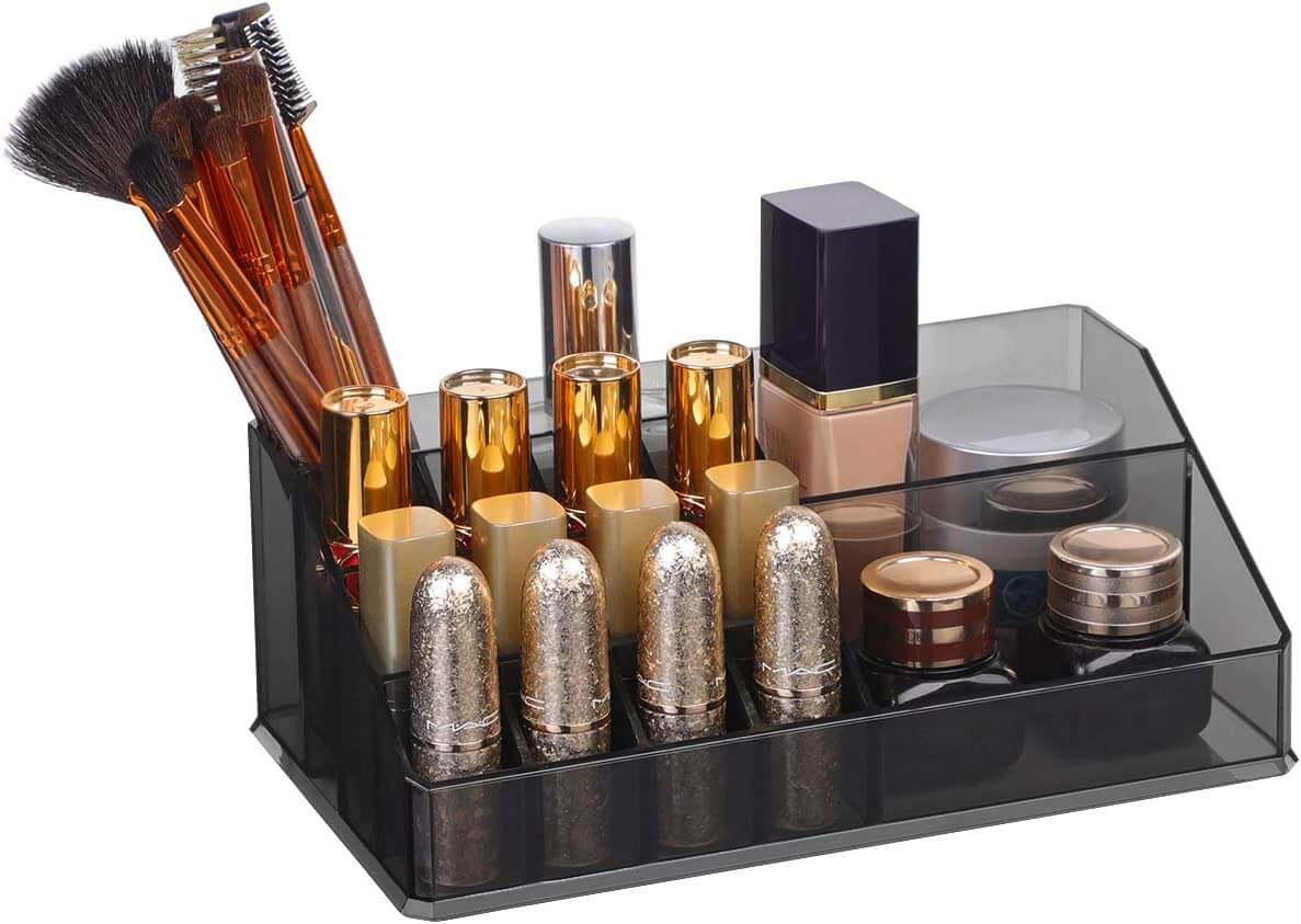 Songmics Ακρυλικός Οργανωτής Καλλυντικών με 6 Συρτάρια - Black / Ημιδιάφανος - JKA009BK